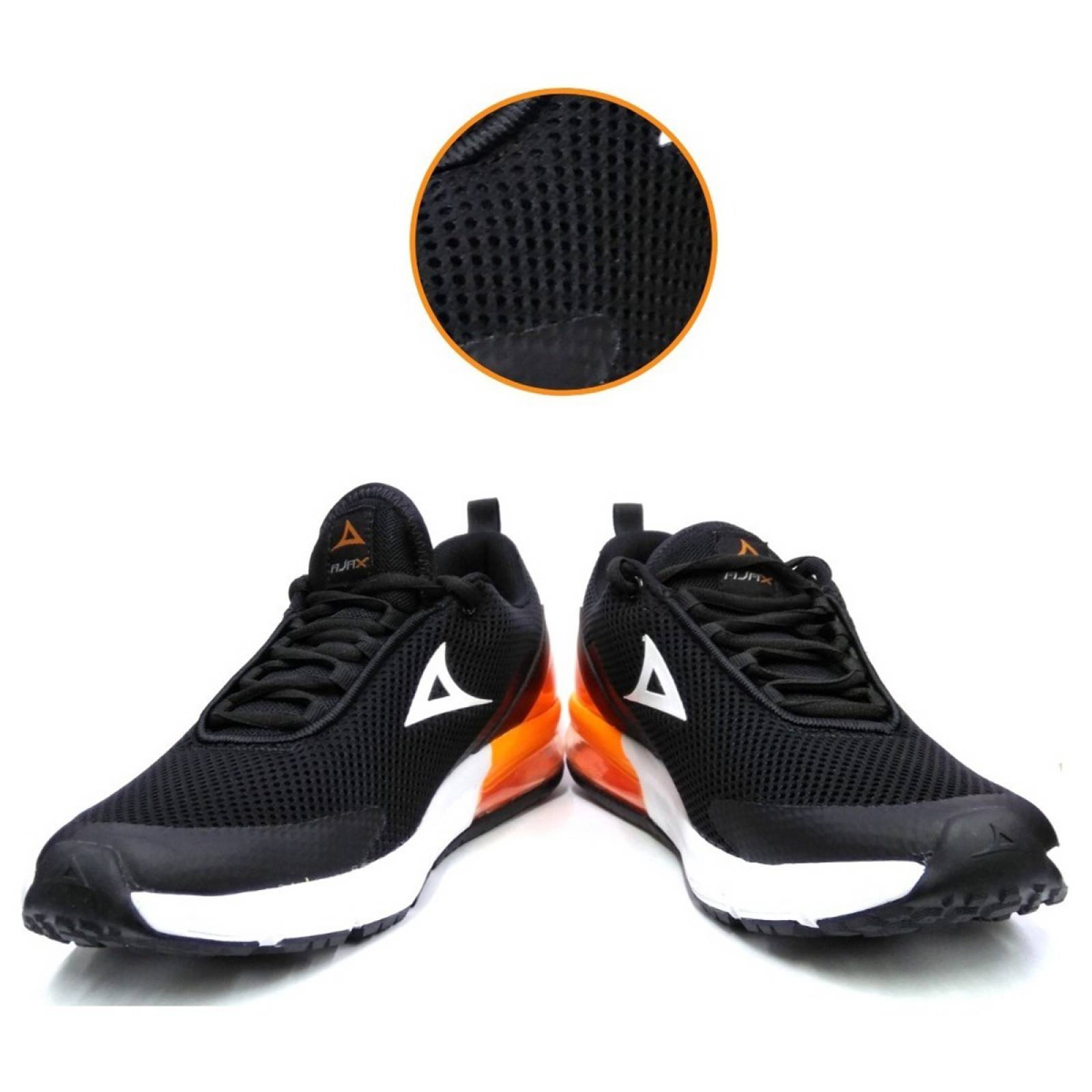 Tenis Para Correr Pirma Floating Impact Con Válvula Negro Naranja