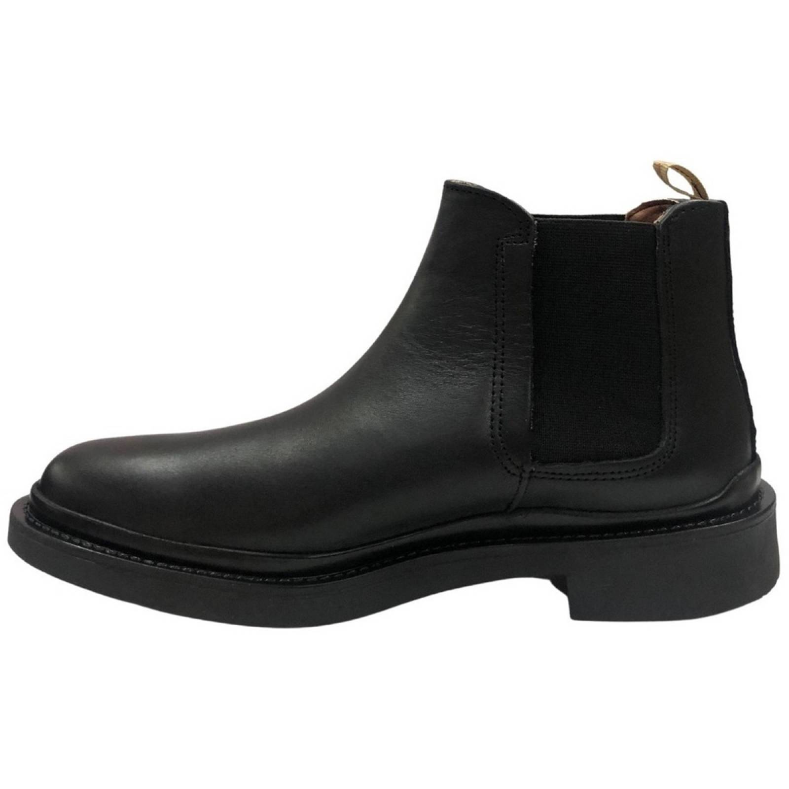 Botín Chelsea Boots Hombre Caballero Piel Auténtica 35800 Negro