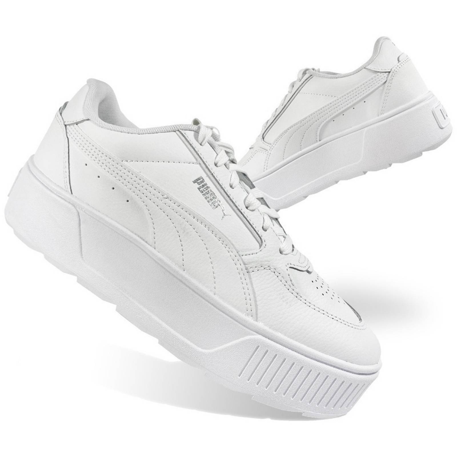 Tenis Puma Karmen Modelo 388420 Para Mujer Plataforma Blanco