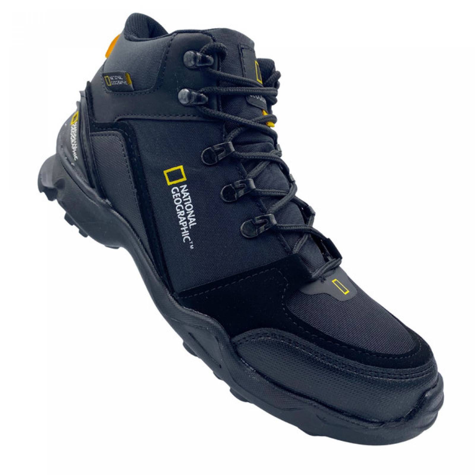 Botas National Geographic 5012 Para Hombre Outdoor Negro Amarillo
