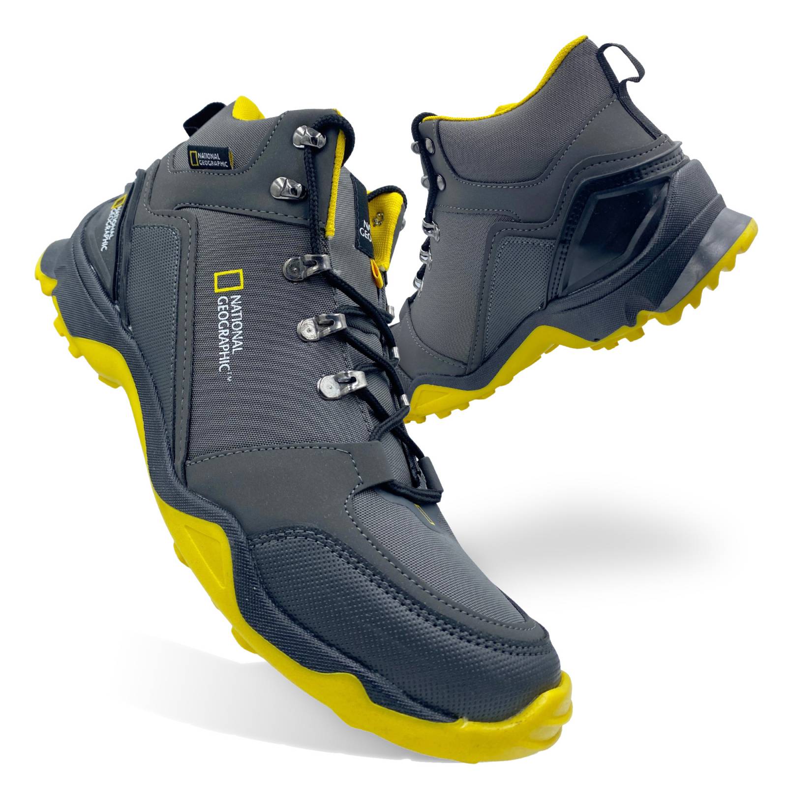 Botas National Geographic 5012 Para Hombre Outdoor Gris Amarillo