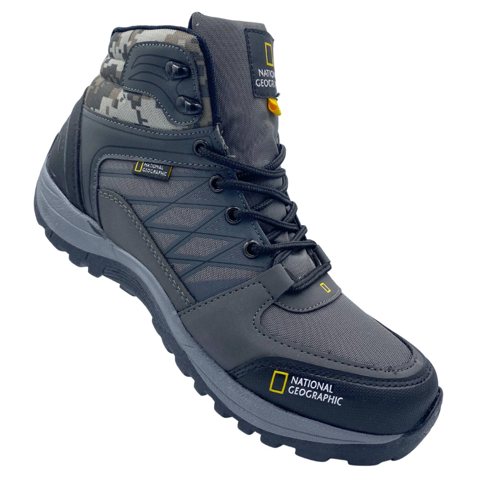 Botas Outdoor National Geographic 6080 Caballero Trabajo Oxford Negro