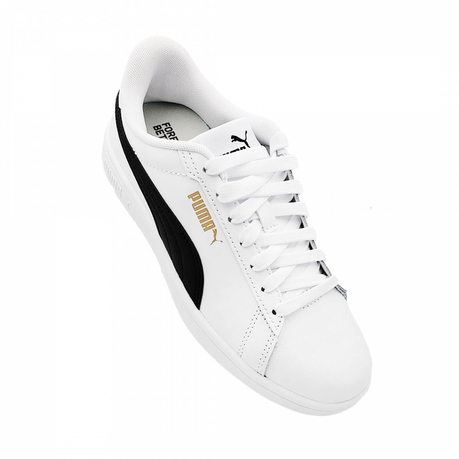 Tenis Puma Smash V2 Tape Jr Modelo 390987 11 Para Mujer Blanco Negro