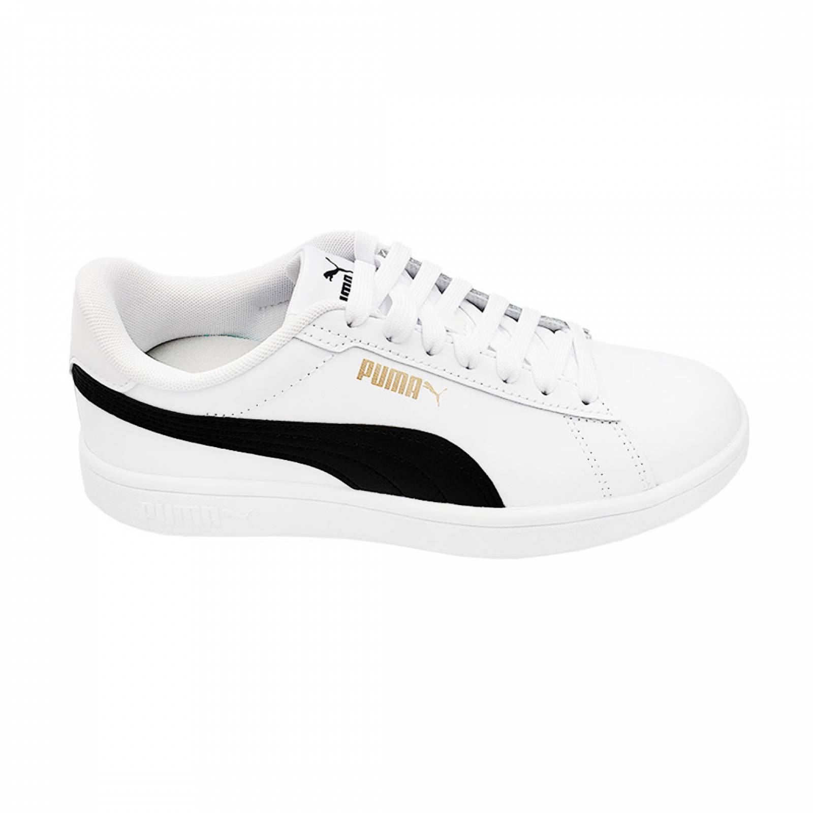 Tenis Puma Smash V2 Tape Jr Modelo 390987 11 Para Mujer Blanco Negro