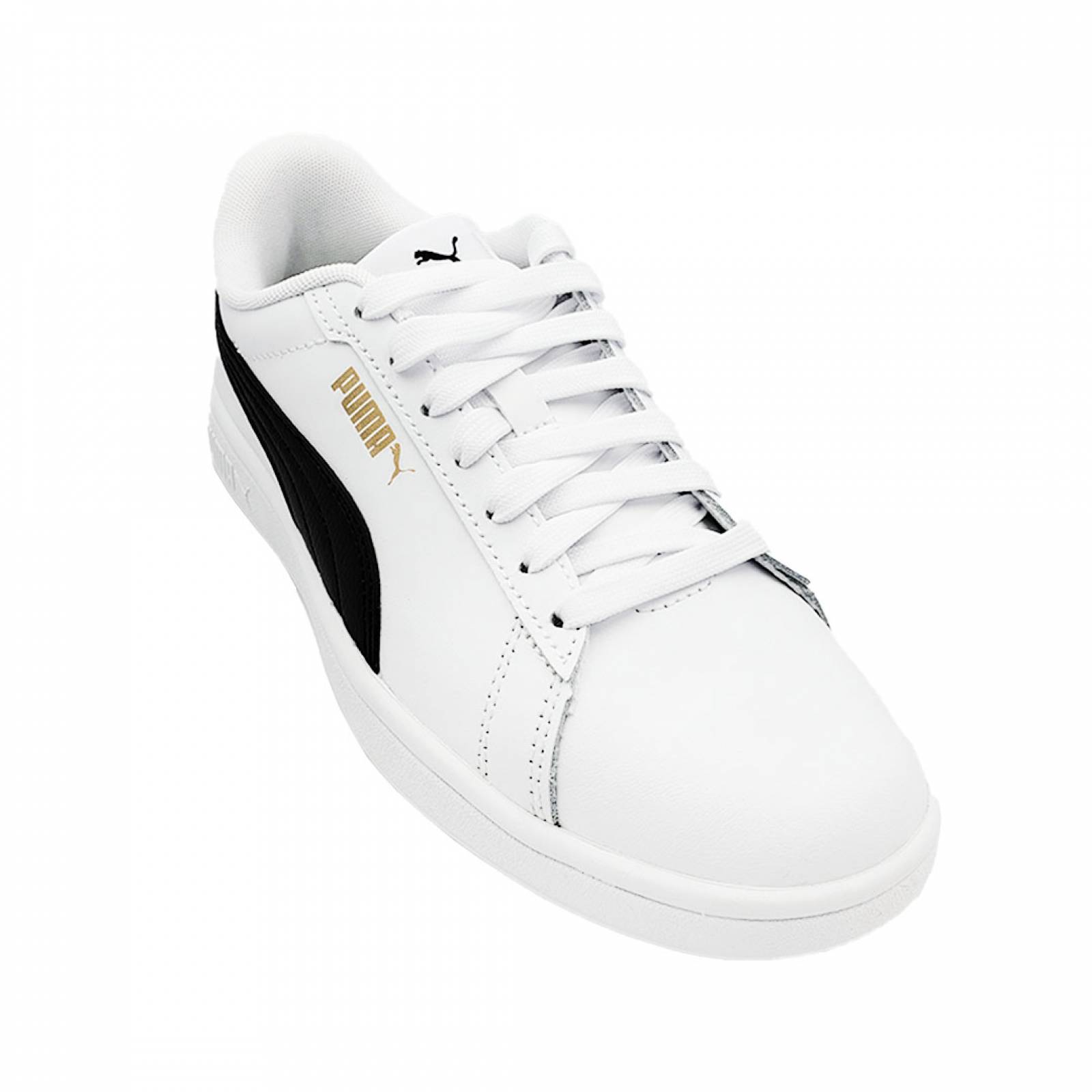 Tenis Puma Smash V2 Tape Jr Modelo 390987 11 Para Mujer Blanco Negro
