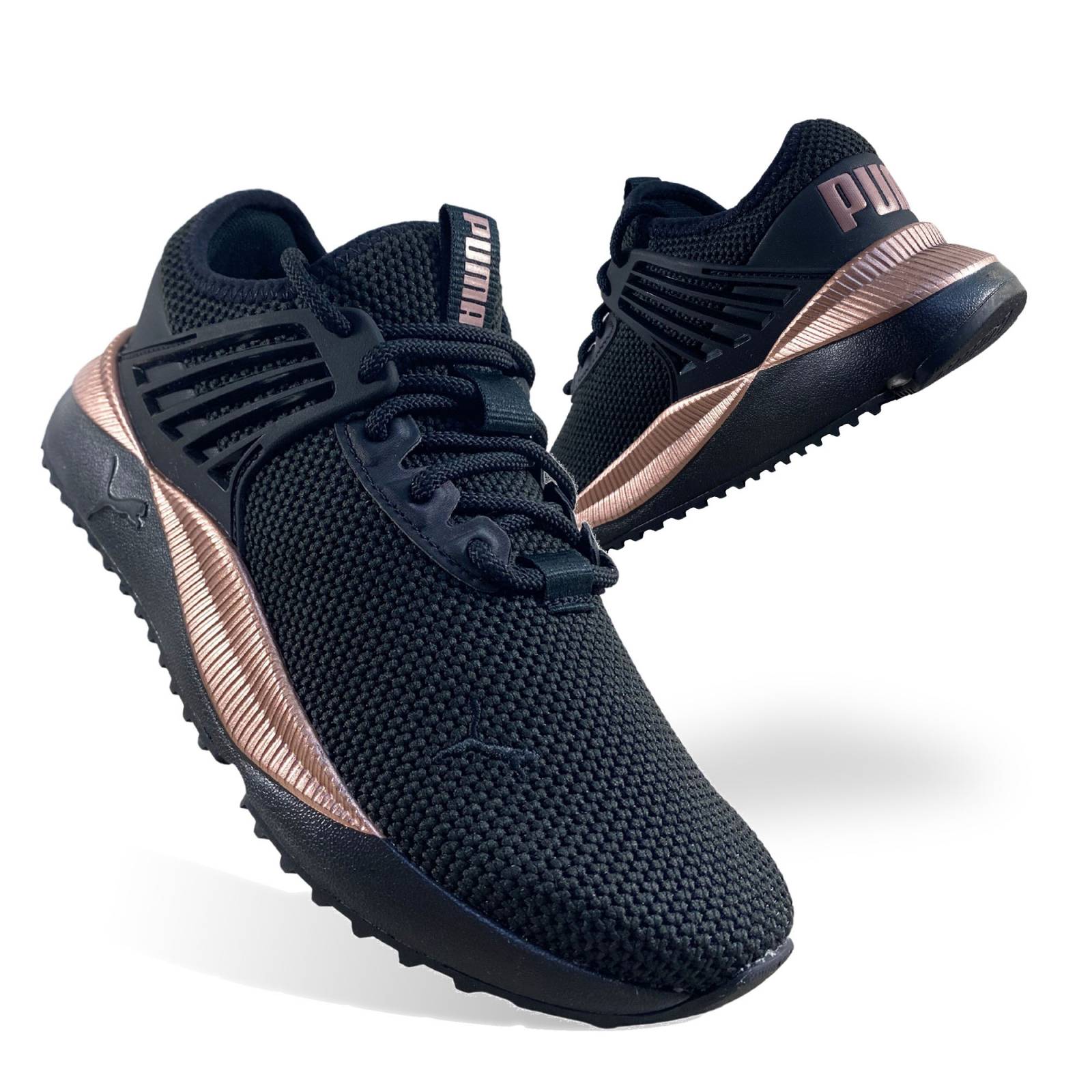Tenis Deportivo Puma Pacer Lux Modelo 38060601 Para Mujer Negro Rosa