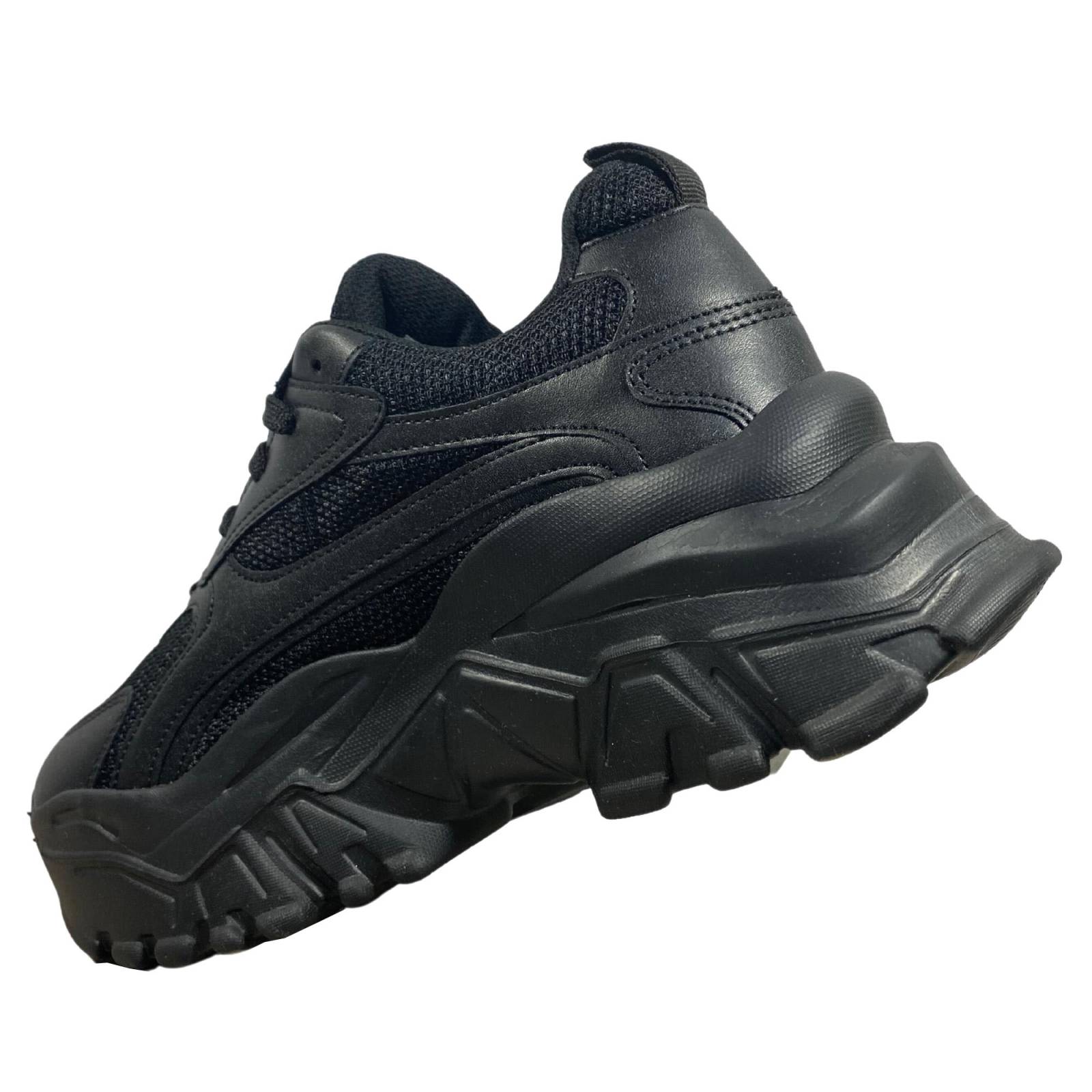 Zapatillas Deportivas De Malla Transpirable Con Plataforma Negro Ela 126