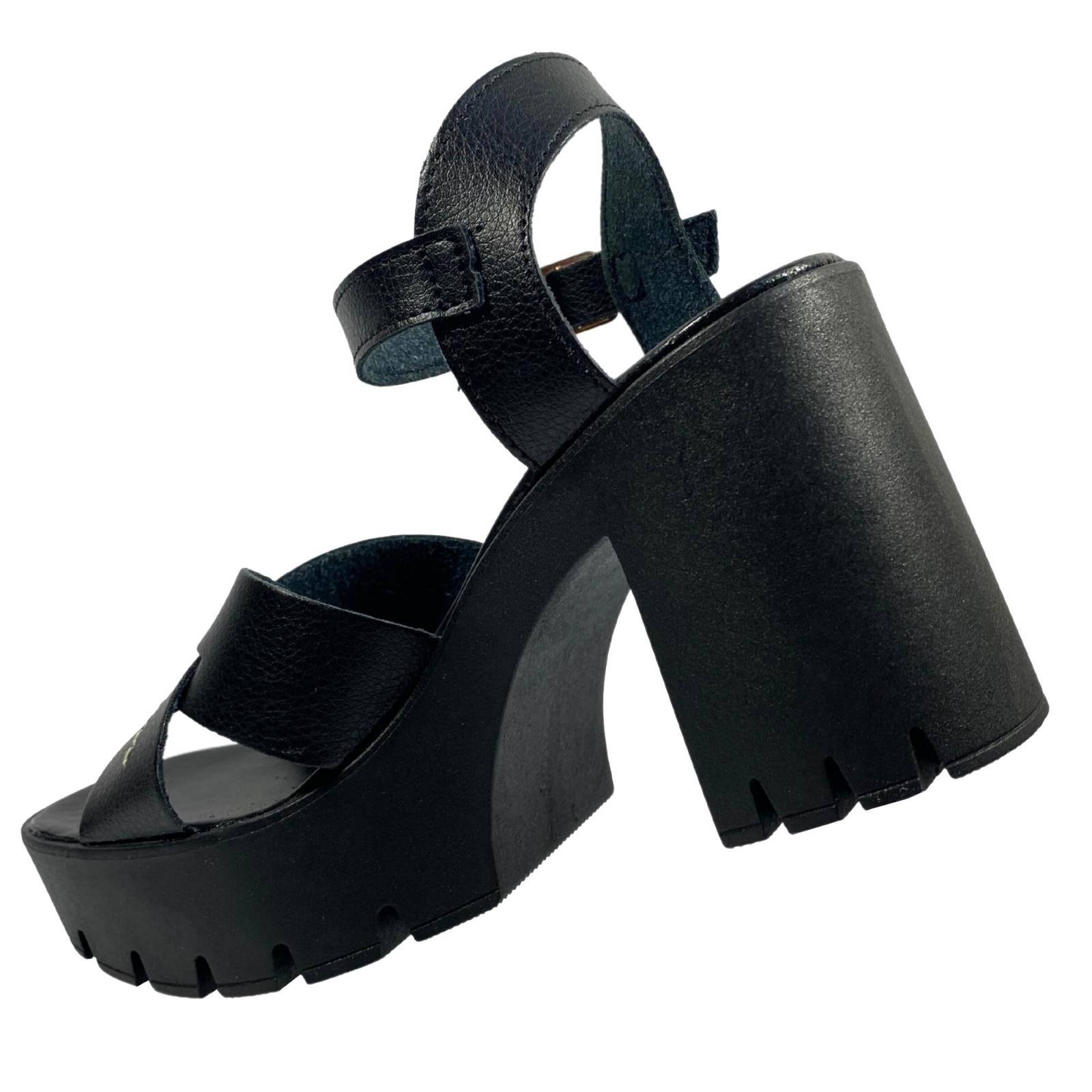 Sandalia Huarache Plataforma De Mujer Retro Moda Somaya 311 Negro