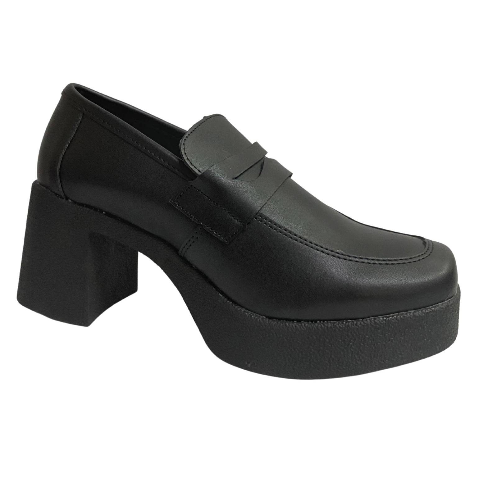 Mocasines Zapato Para Dama Moda Plataforma Casual Vestir Negro Models 5604