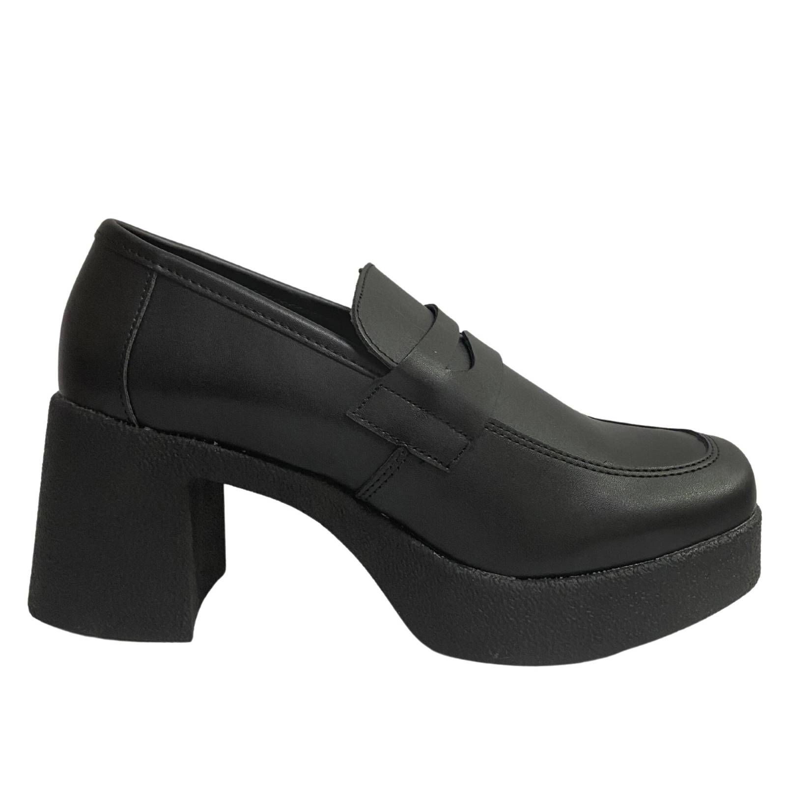 Mocasines Zapato Para Dama Moda Plataforma Casual Vestir Negro Models 5604