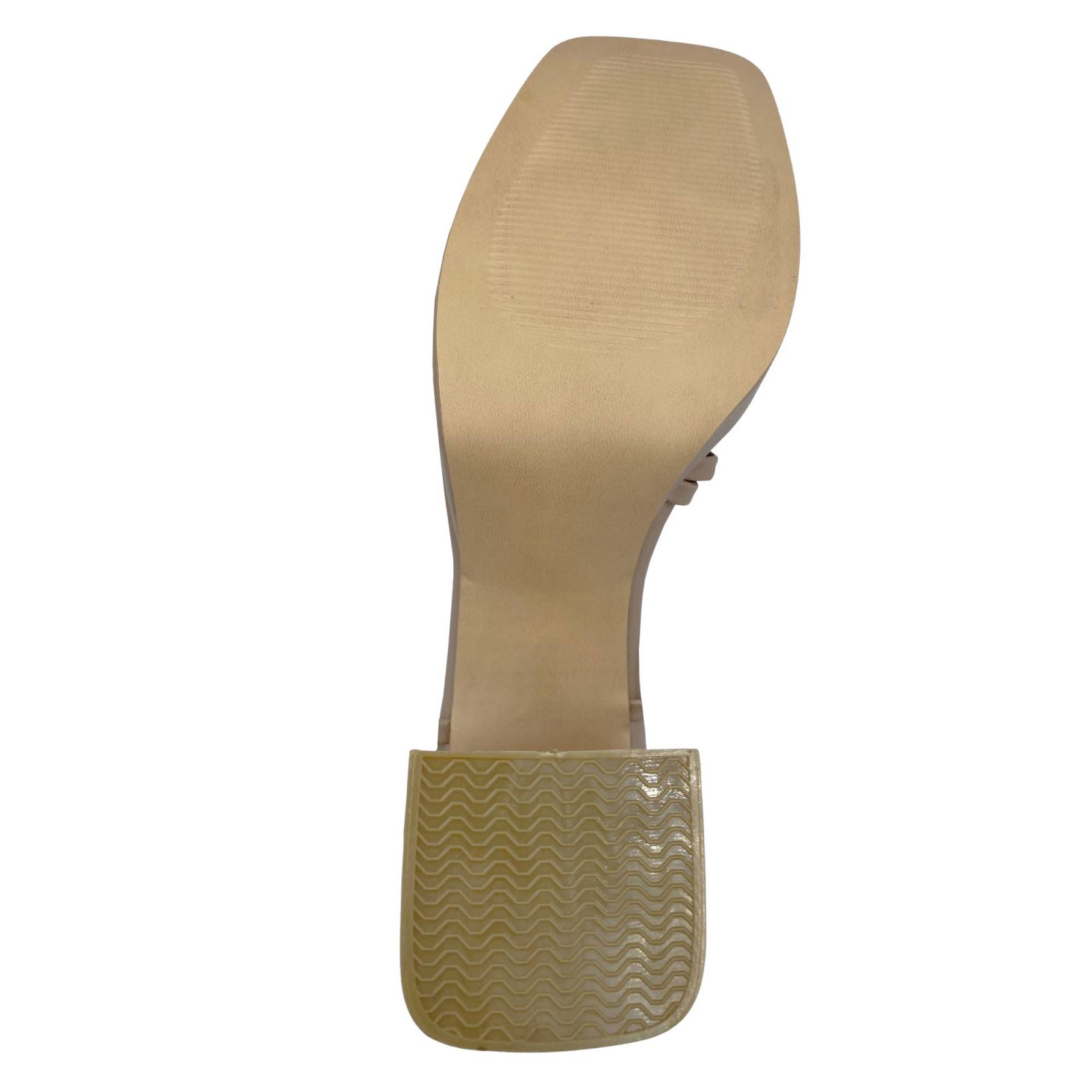 Sandalia De Tacón Massimo Con Listones Frente Cuadrado Blanco