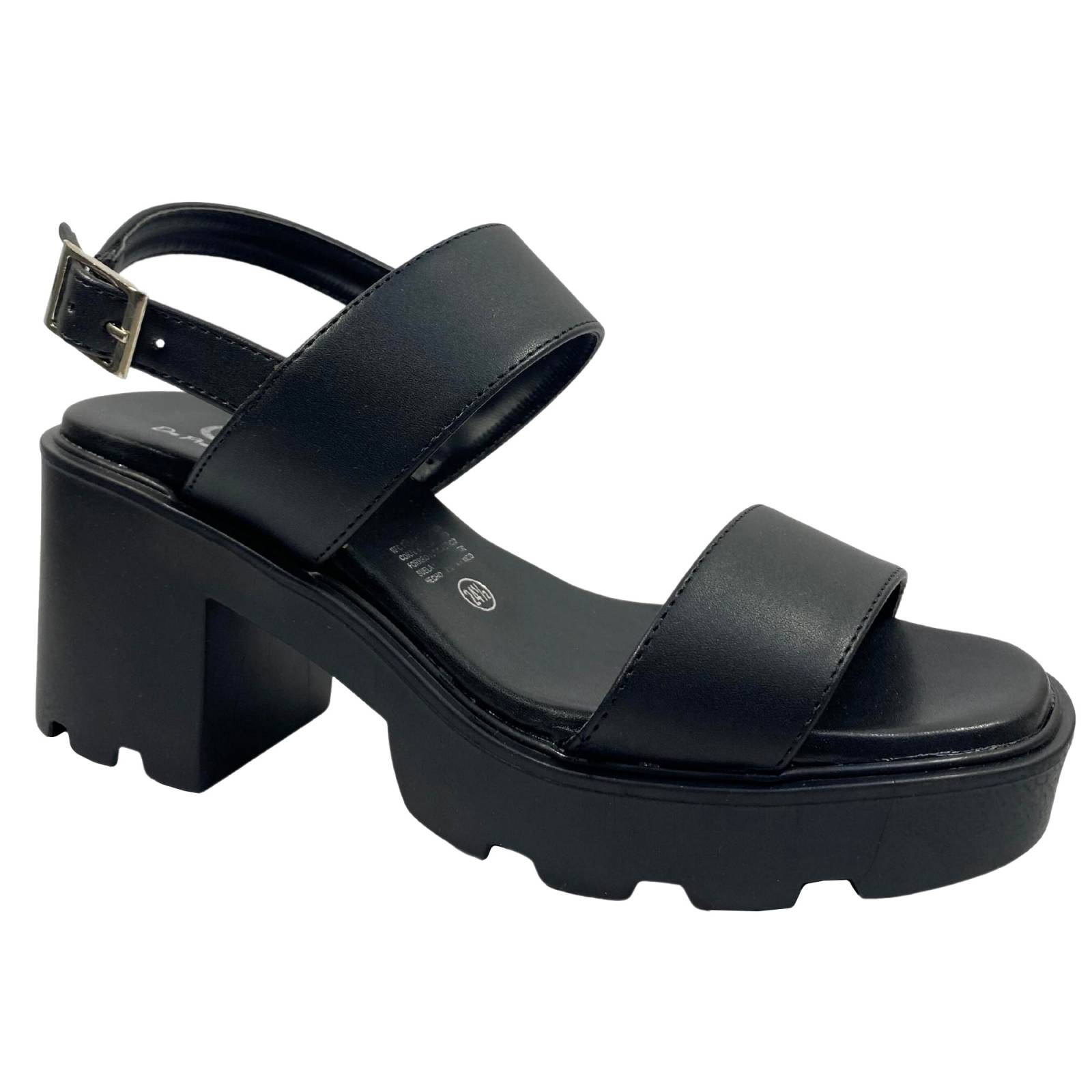 Sandalia Huarache Plataforma De Mujer Retro Moda Ela 2100j Negro