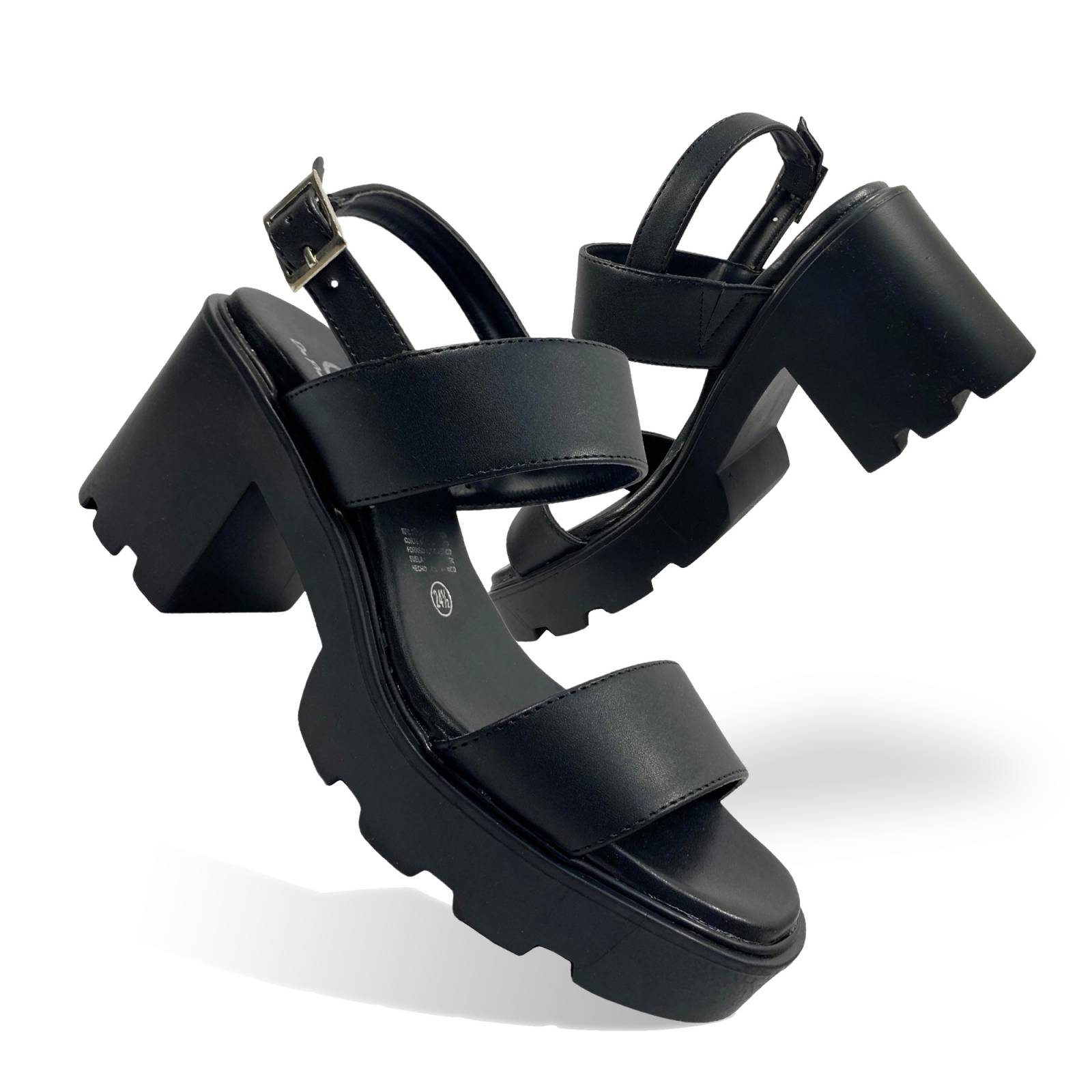 Sandalia Huarache Plataforma De Mujer Retro Moda Ela 2100j Negro