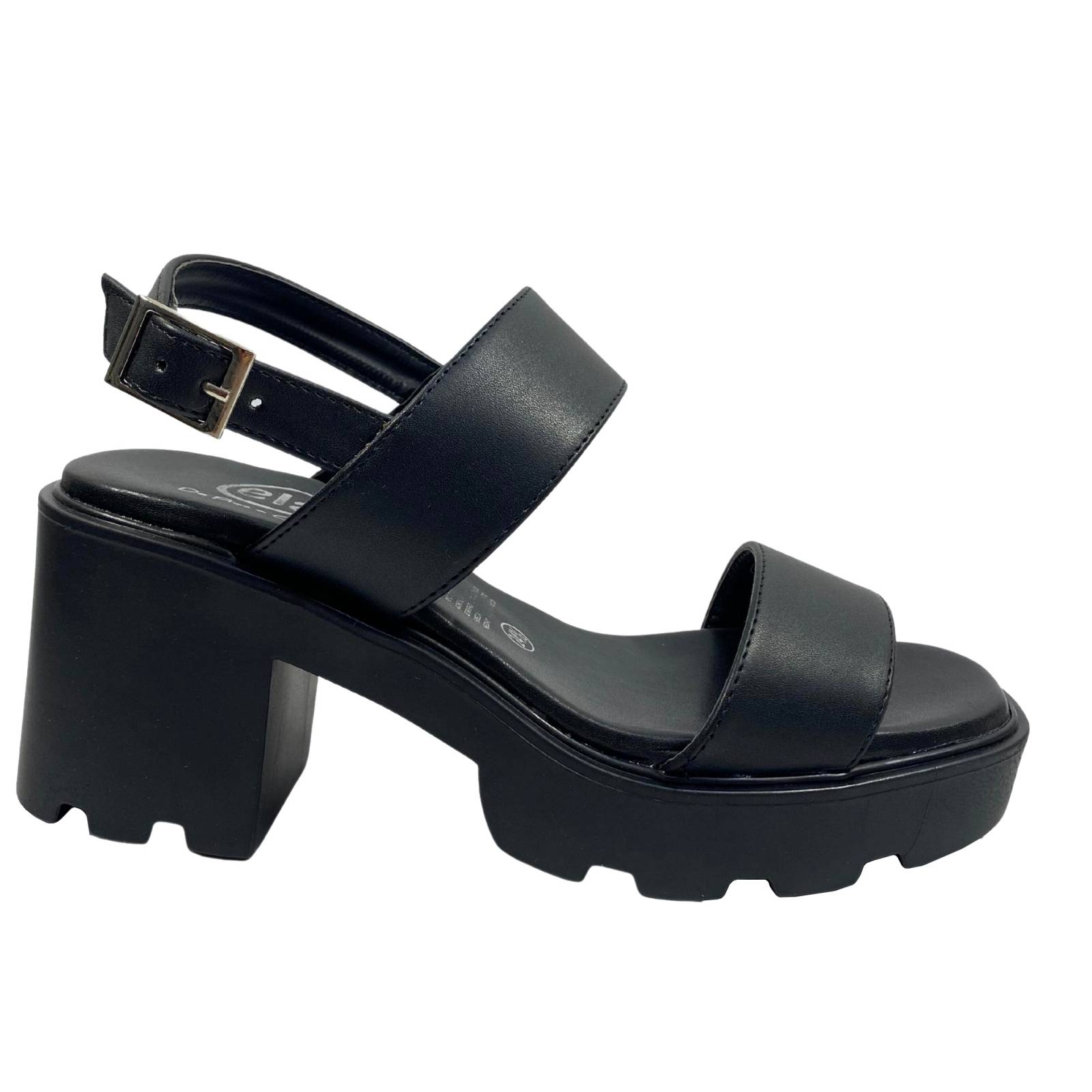 Sandalia Huarache Plataforma De Mujer Retro Moda Ela 2100j Negro