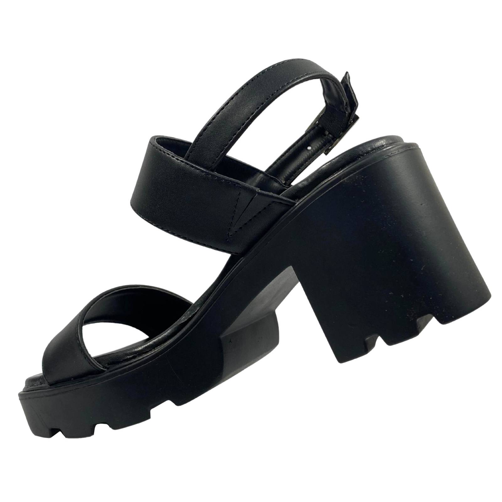 Sandalia Huarache Plataforma De Mujer Retro Moda Ela 2100j Negro