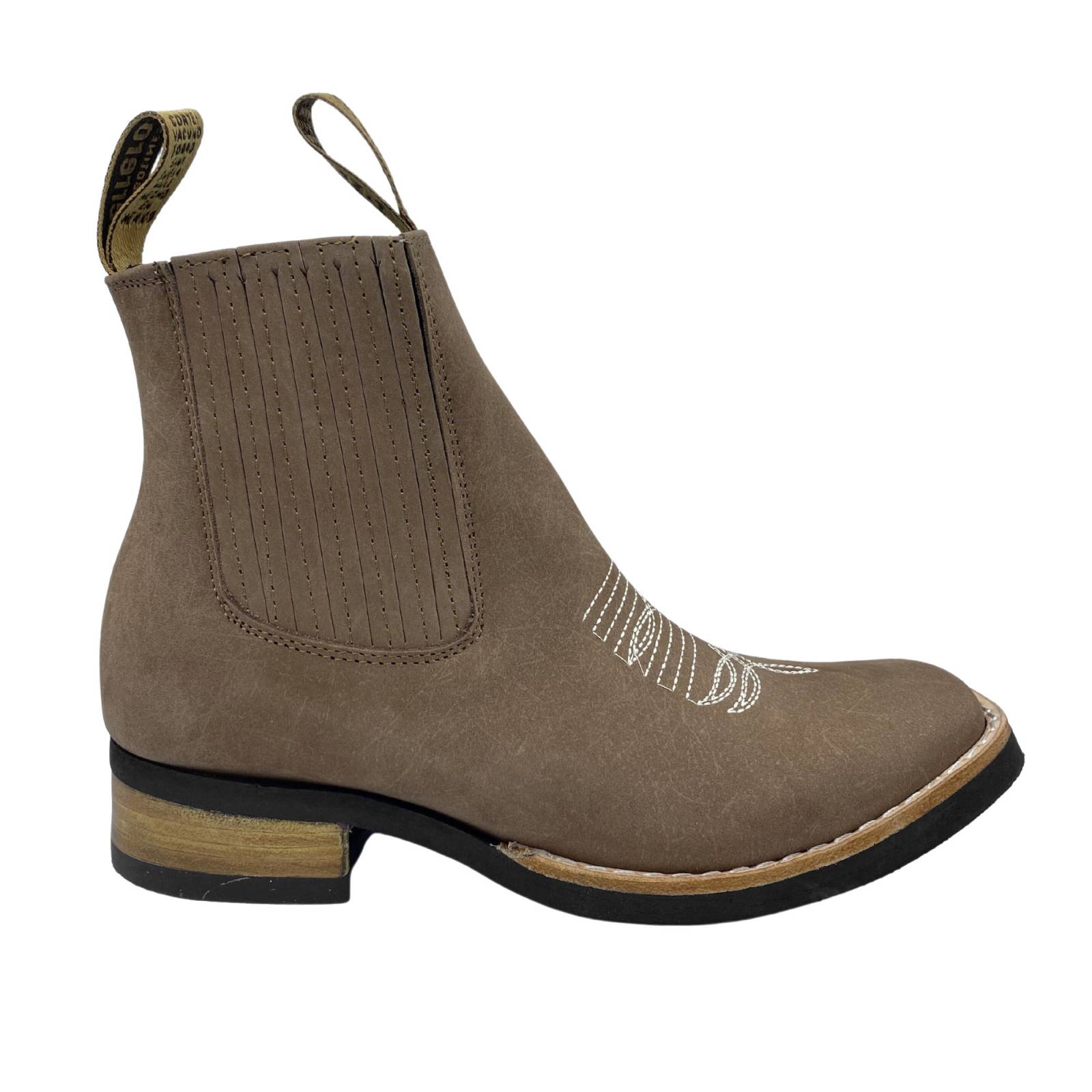 Bota Botín Vaqueras Piel Res Juvenil Rodeo Guerrero Arena