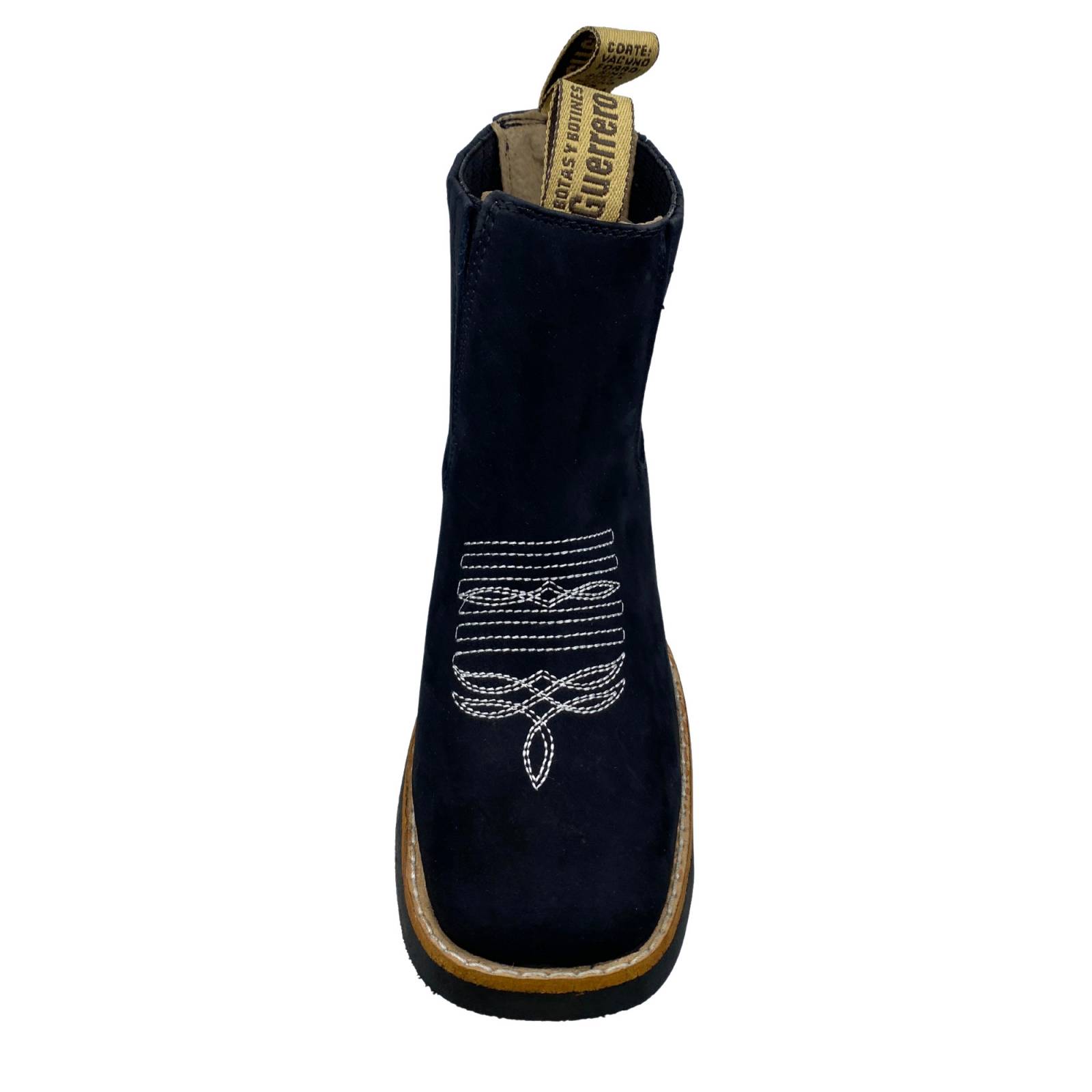 Bota Botín Vaqueras Piel Res Juvenil Rodeo Guerrero Negro