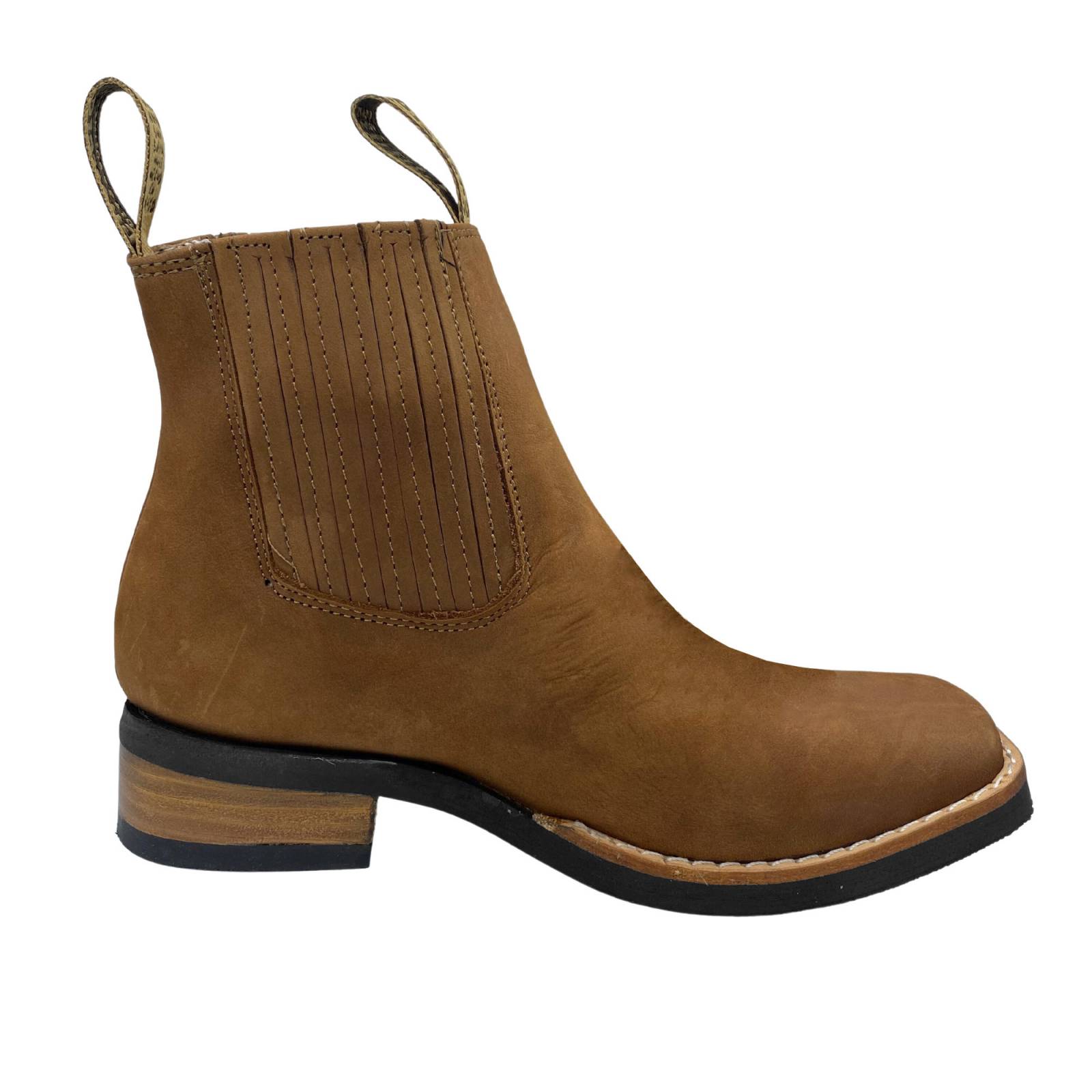 Bota Botín Vaqueras Piel Res Juvenil Rodeo Guerrero Oro sin trebol