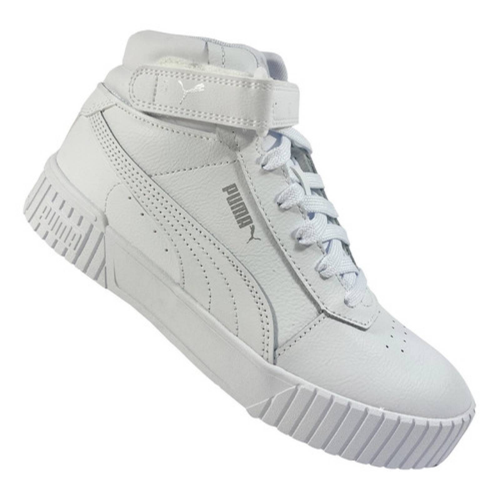 Tenis Puma Carina Para Dama Bota Broche Moda Blanco