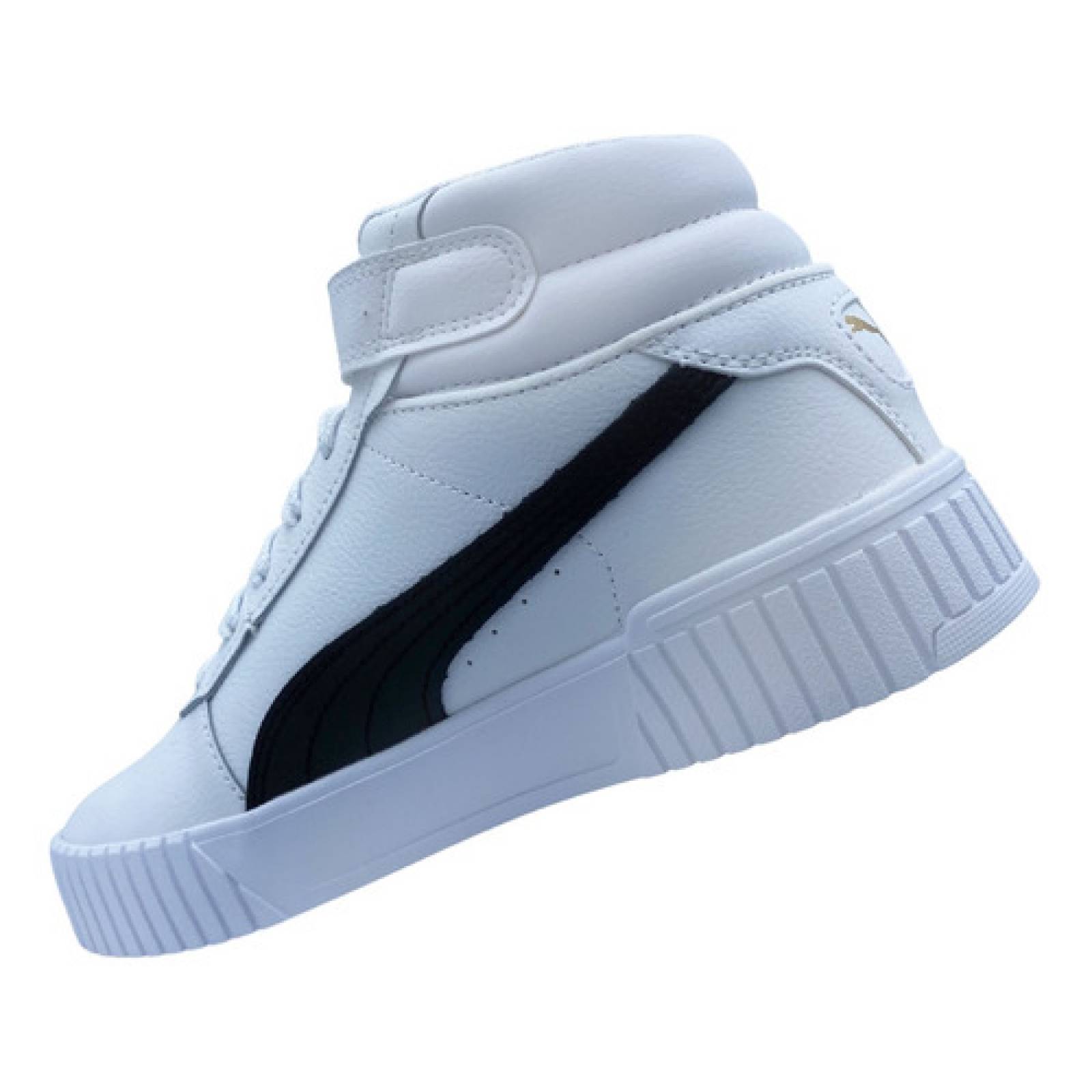 Tenis Puma Carina Para Dama Bota Broche Moda Blanco Negro Oro