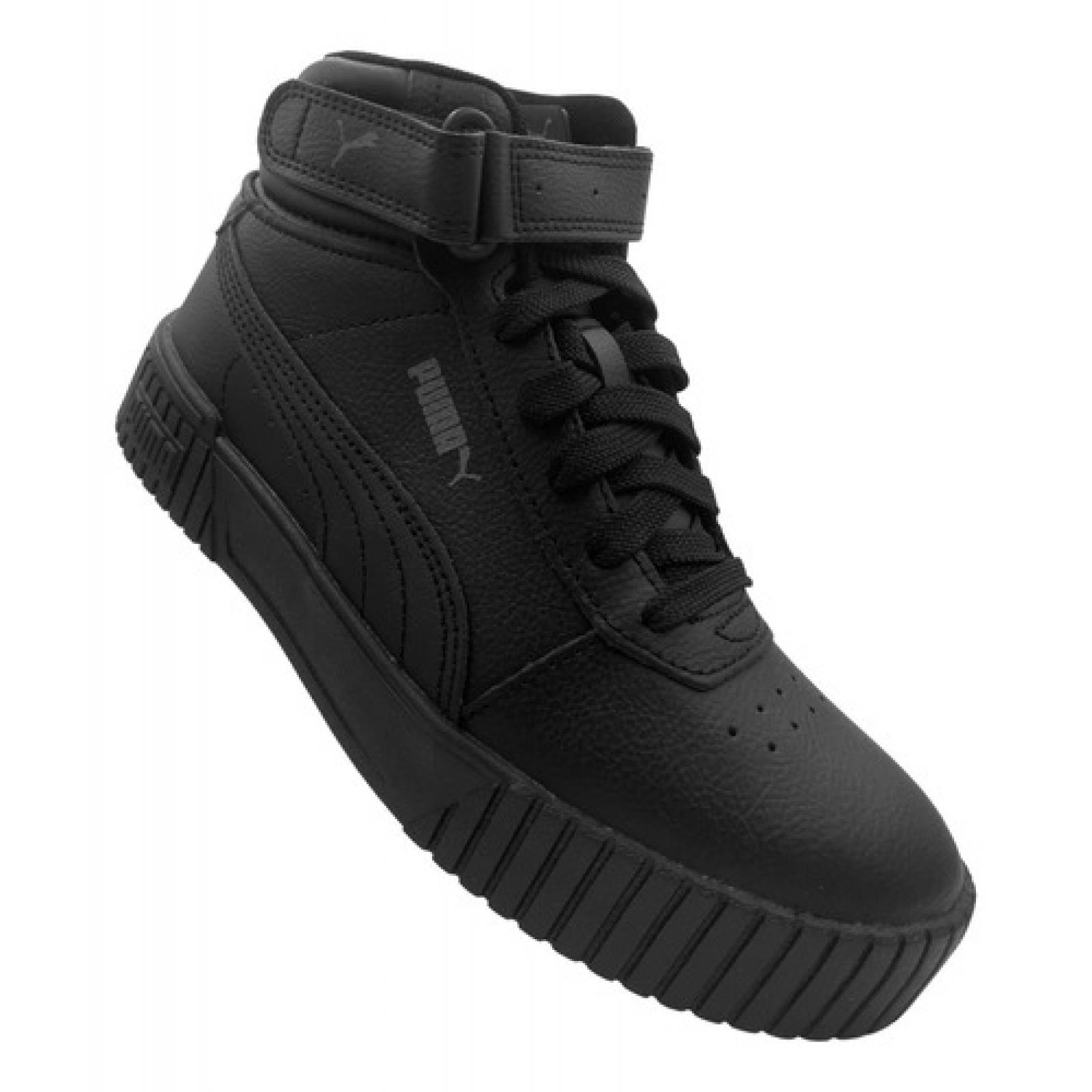 Tenis Puma Carina Para Dama Bota Broche Moda Negro Total