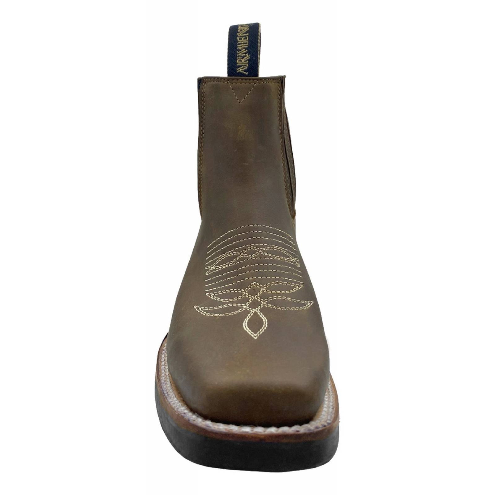 Bota Botín Rodeo De Piel Armenta Crazy Miel