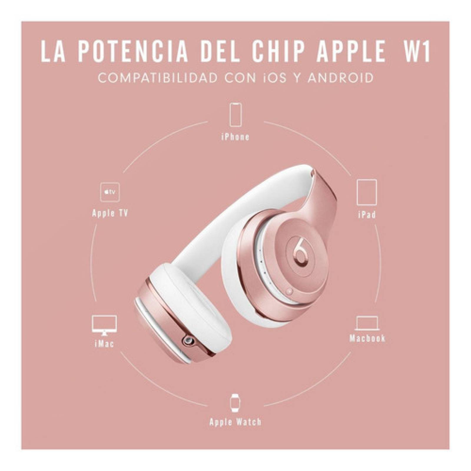 Audífonos Beats Solo  Wireless   Rose Gold