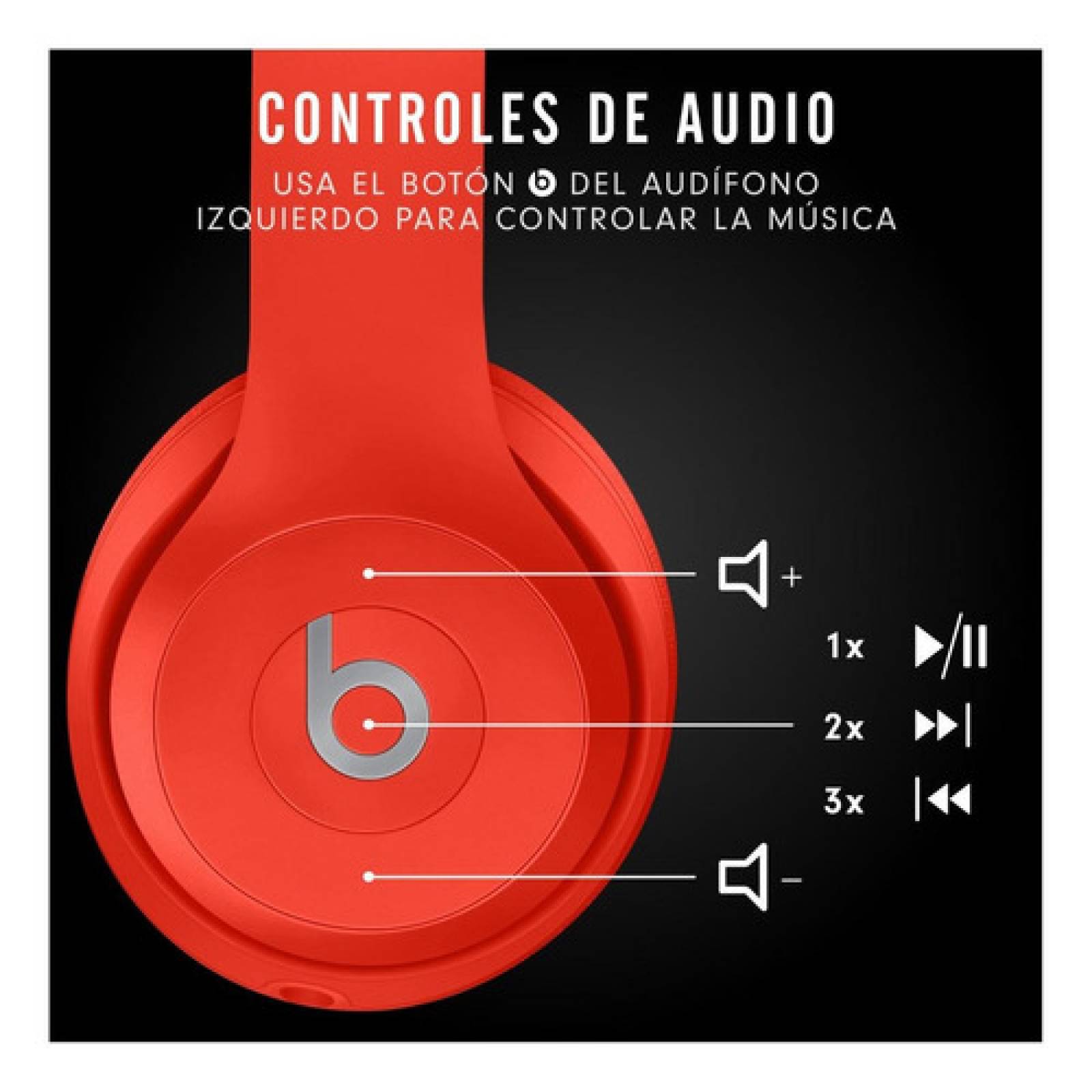 Audífonos Beats Solo  Wireless   Citrus Red