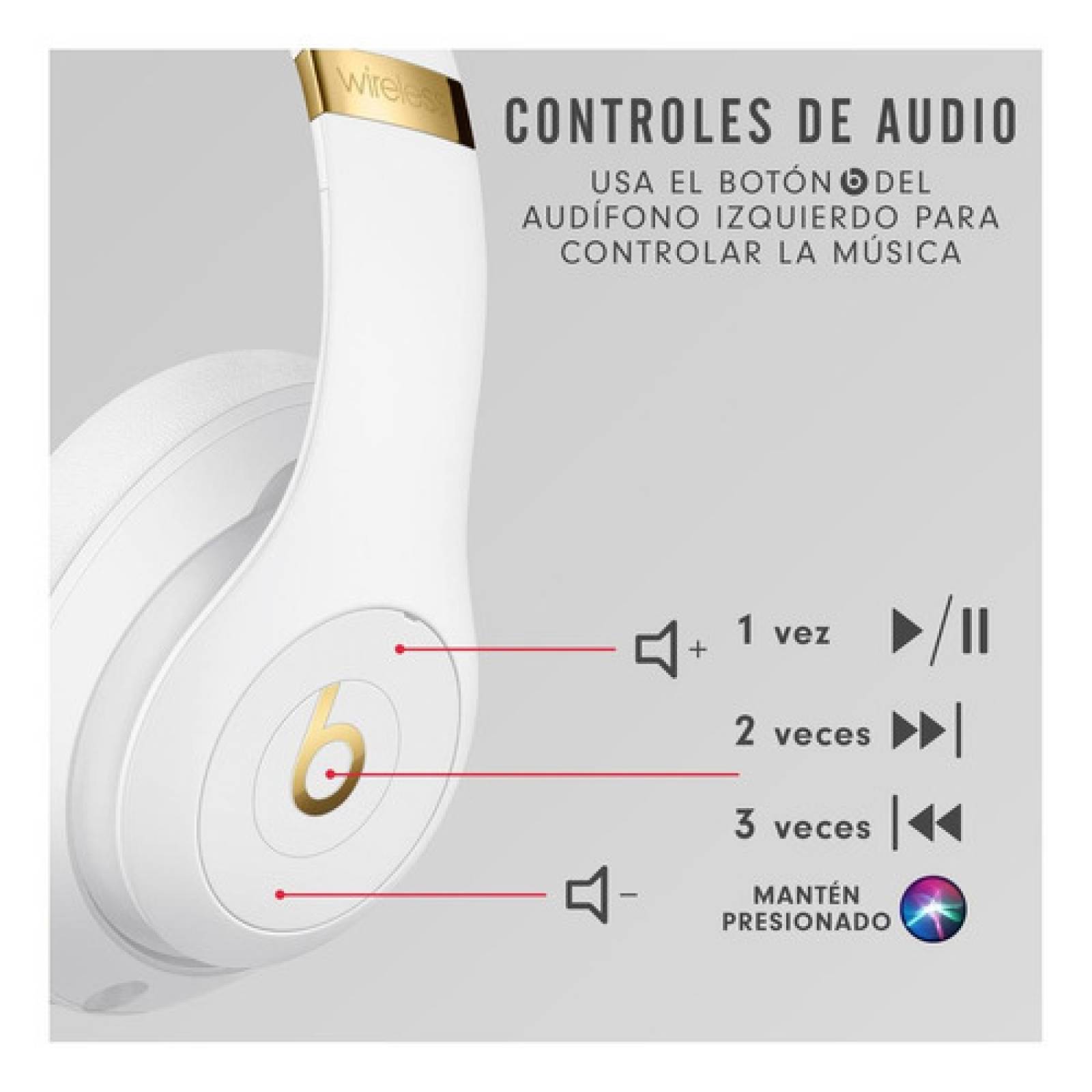Audífonos Beats Studio Wireless White