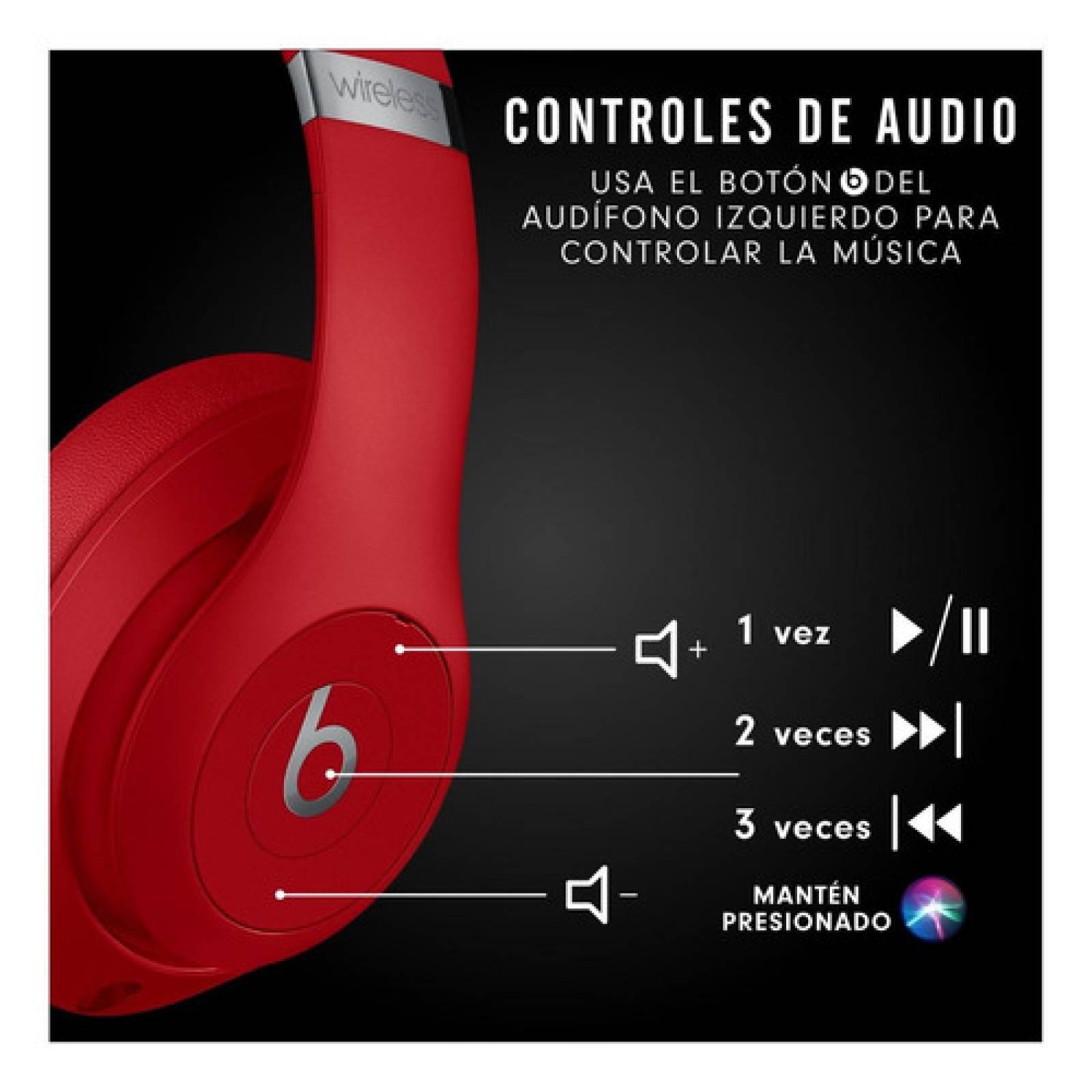 Audífonos Beats Studio Wireless Red