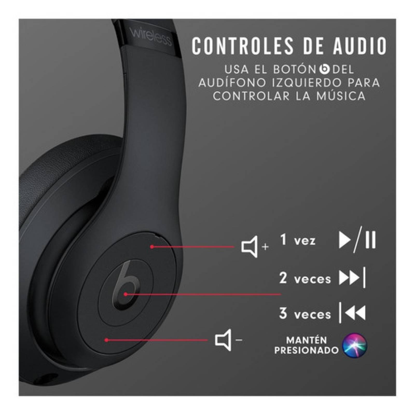Audífonos Beats Studio  Wireless   Matte Black