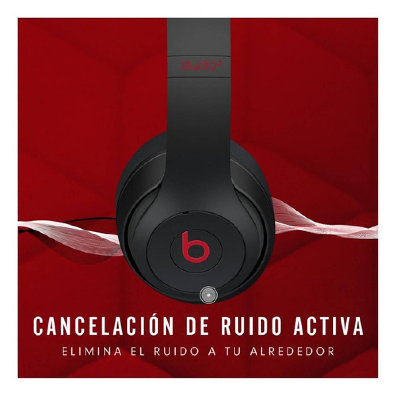 Audífonos Beats Studio  Wireless   Defiant Black red