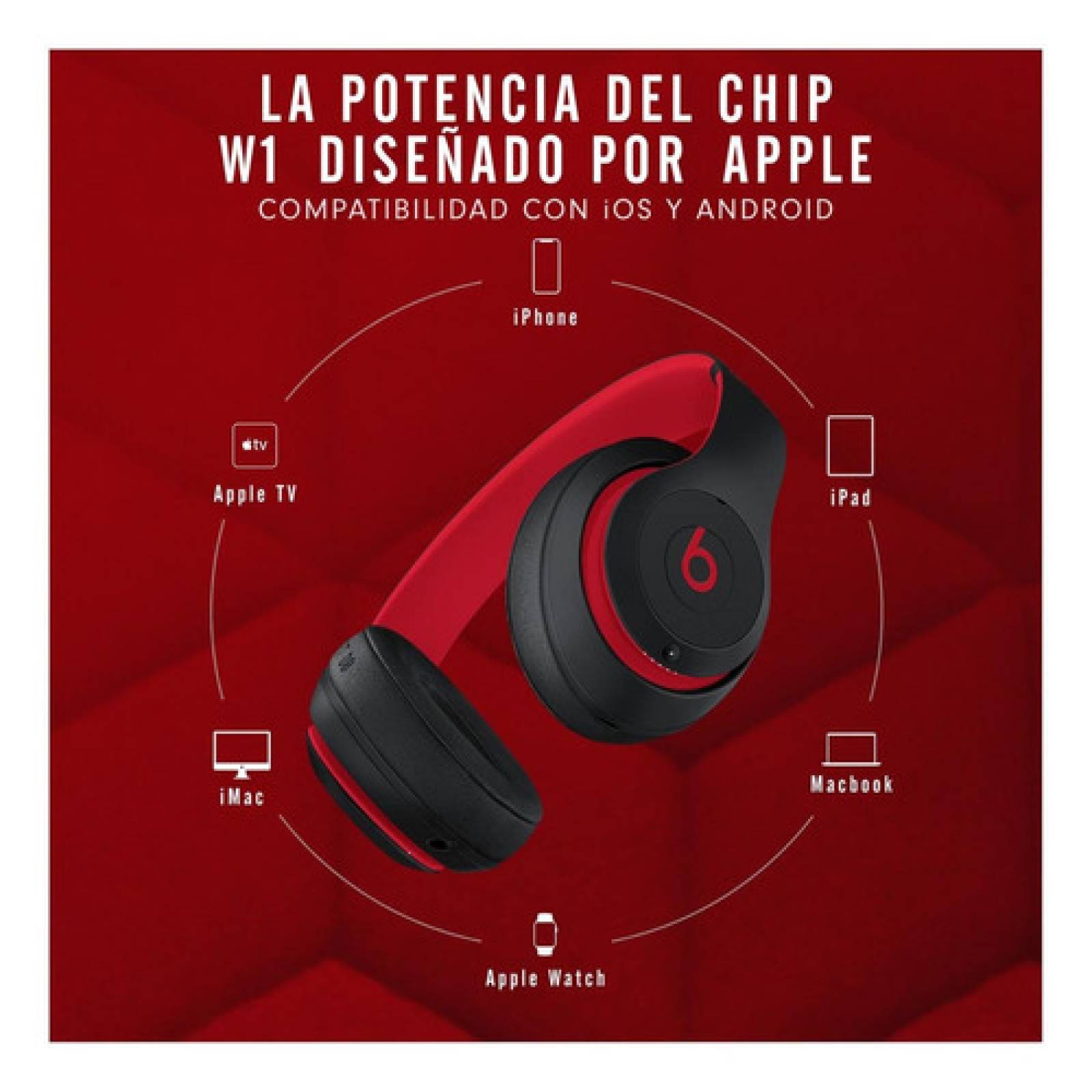 Audífonos Beats Studio  Wireless   Defiant Black red