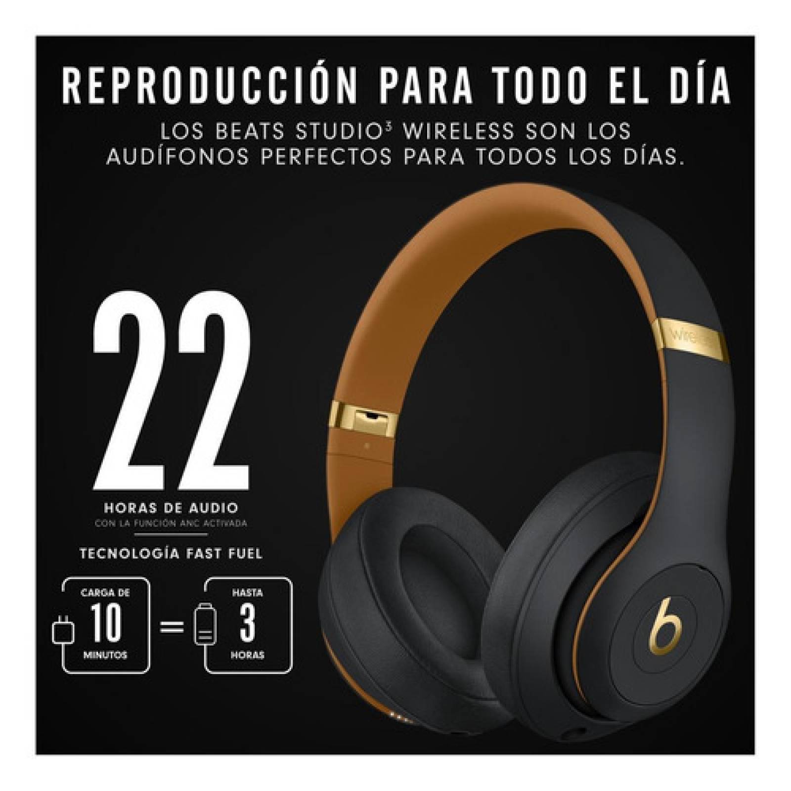 Audífonos Beats Studio Wireless Midnight Black