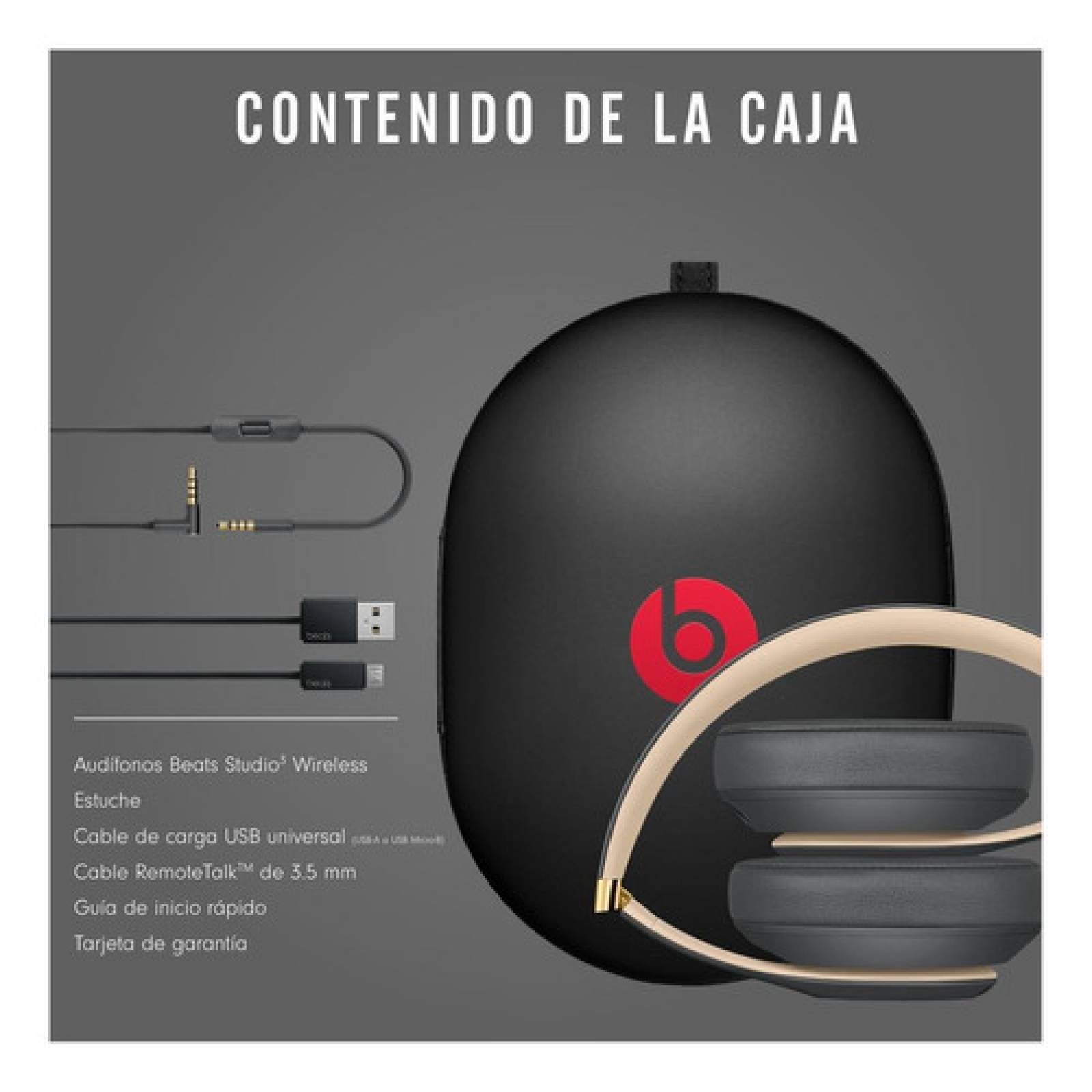 Audífonos Beats Studio 3 Inalámbricos Gris Sombra Beats Solo3