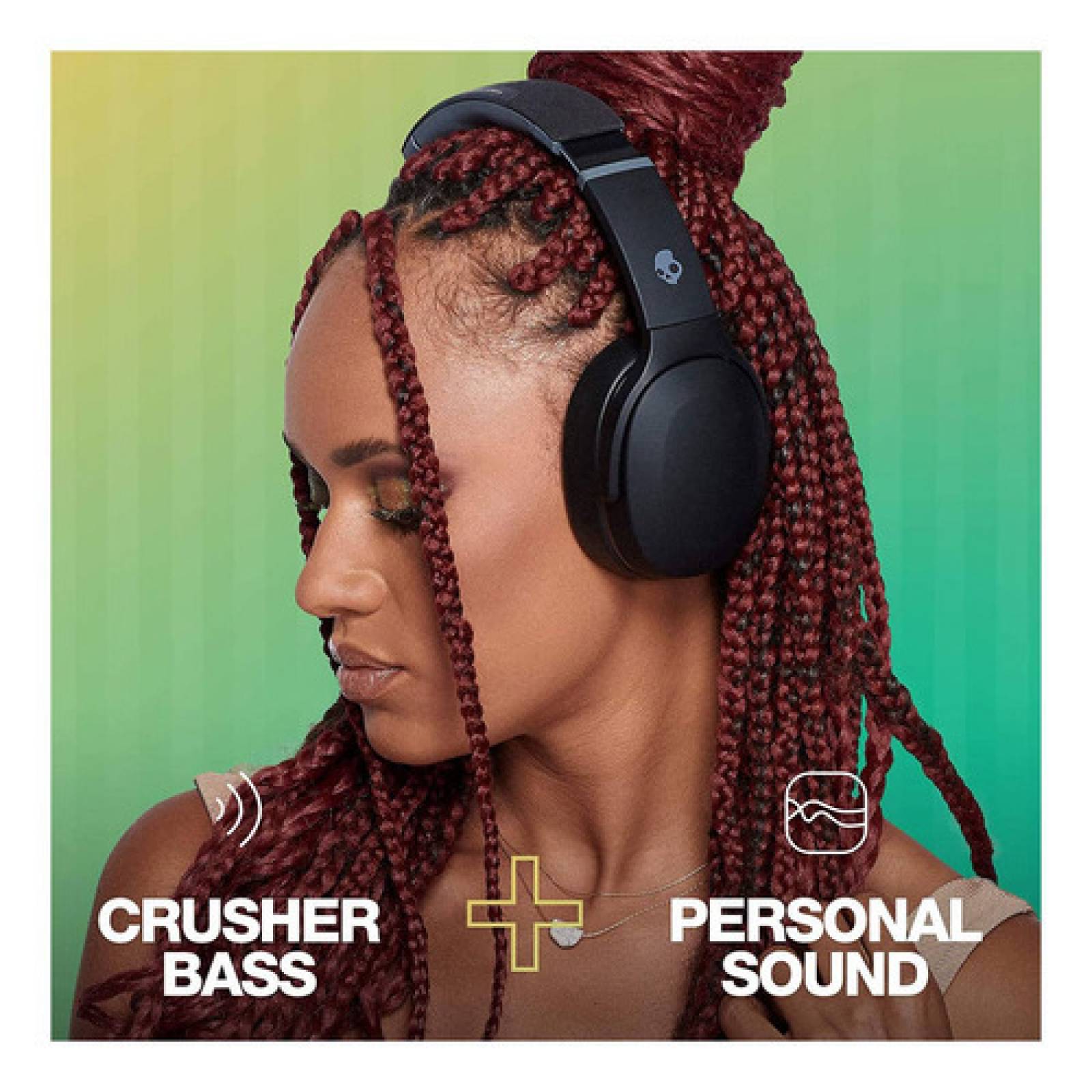 Audífonos Inalámbricos Over ear Crusher Evo Skullcandy Negro