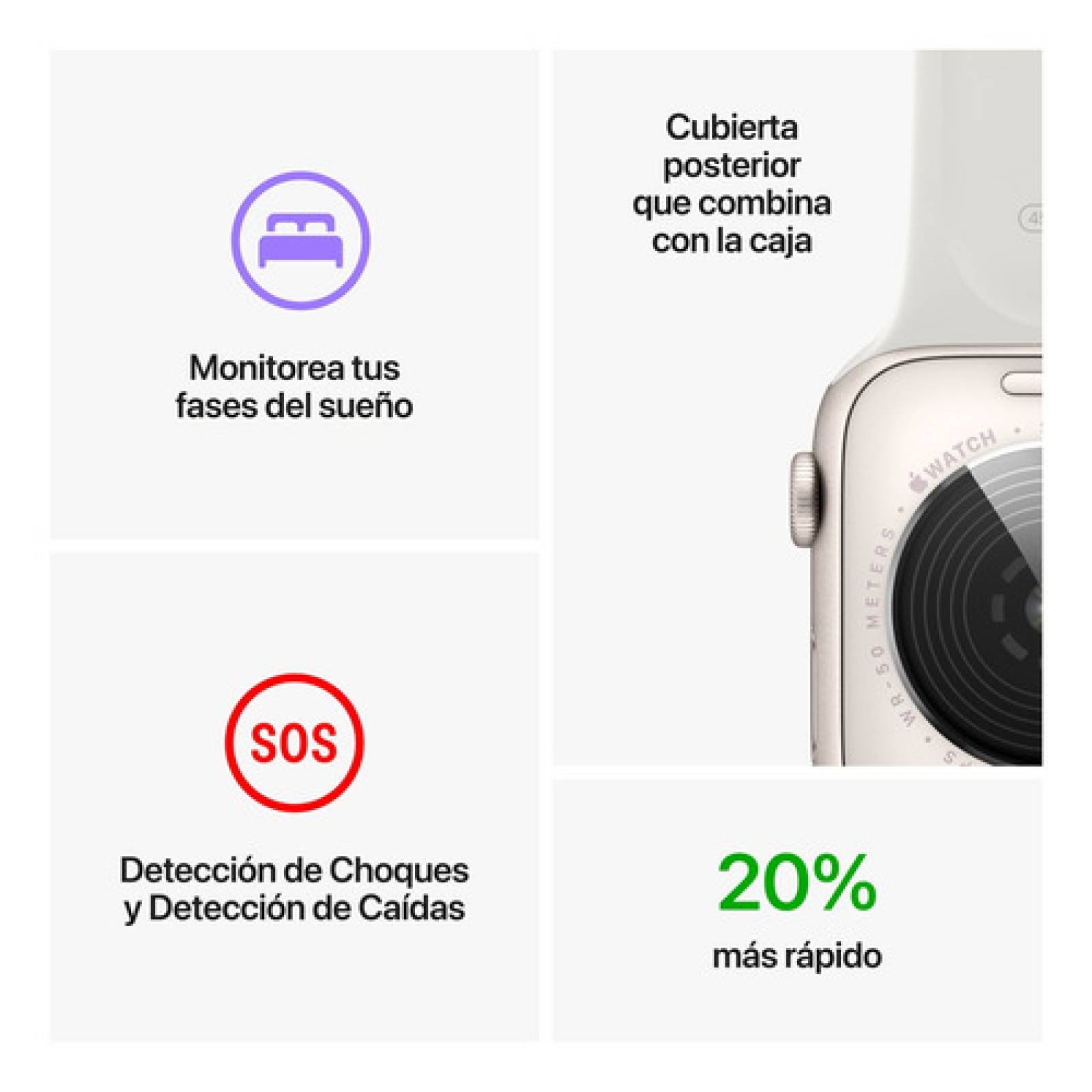 Apple Watch Se Gps 44 Mm Correa Deportiva Medianoche S m