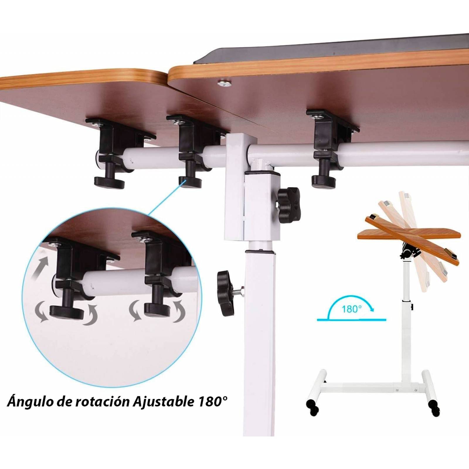 Mesa Multifuncional de Cama Escritorio Mesita de Noche Ajustable Neo.