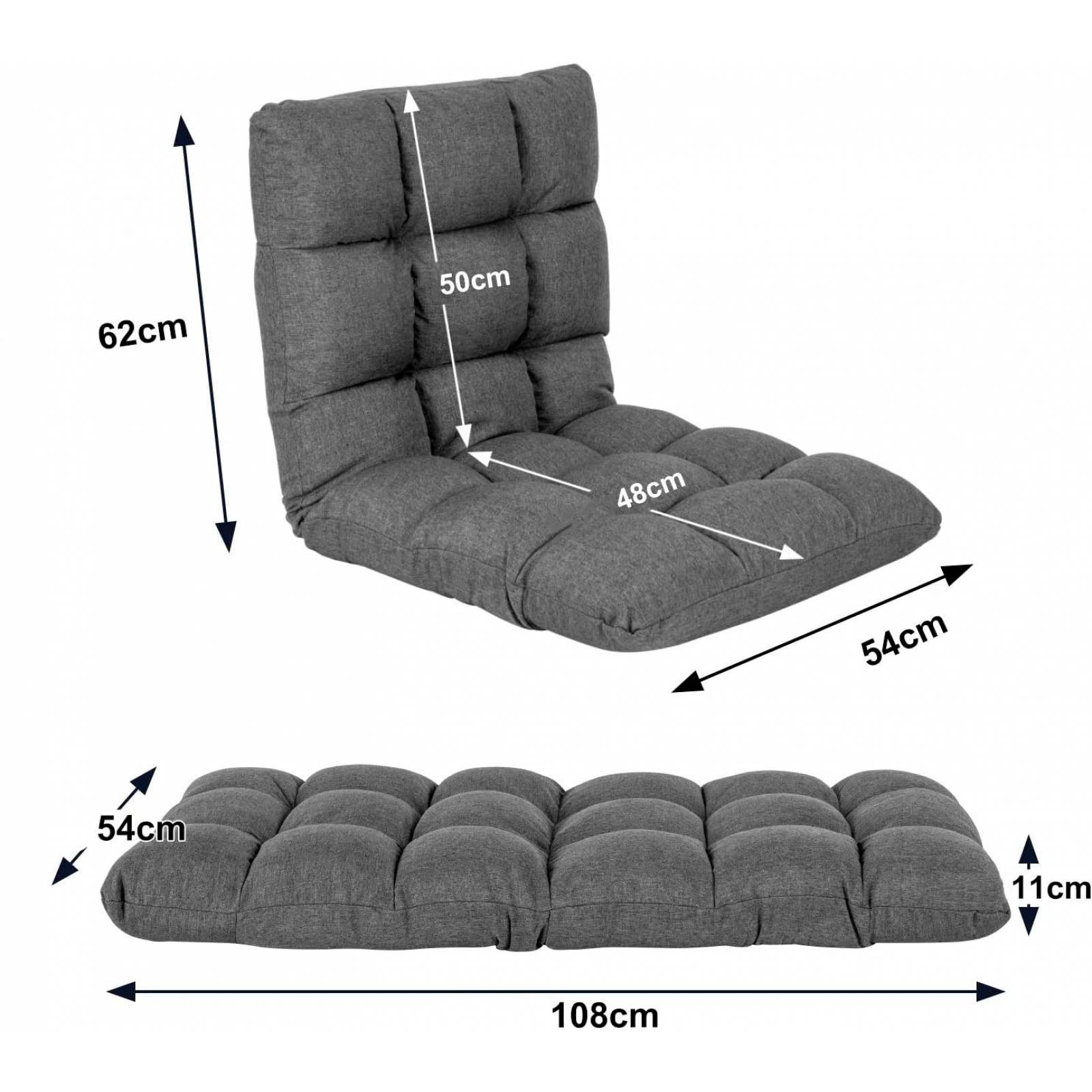 Silla de Piso Acolchonada Ajustable Samay Café.