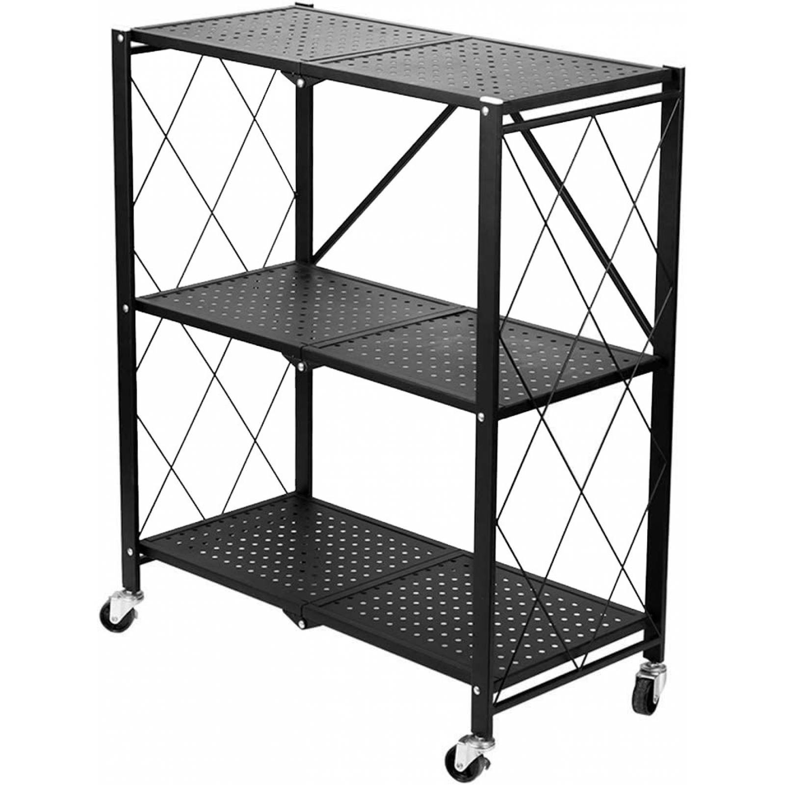 Estantería Plegable de Metal para Cocina de 3 Niveles Nao