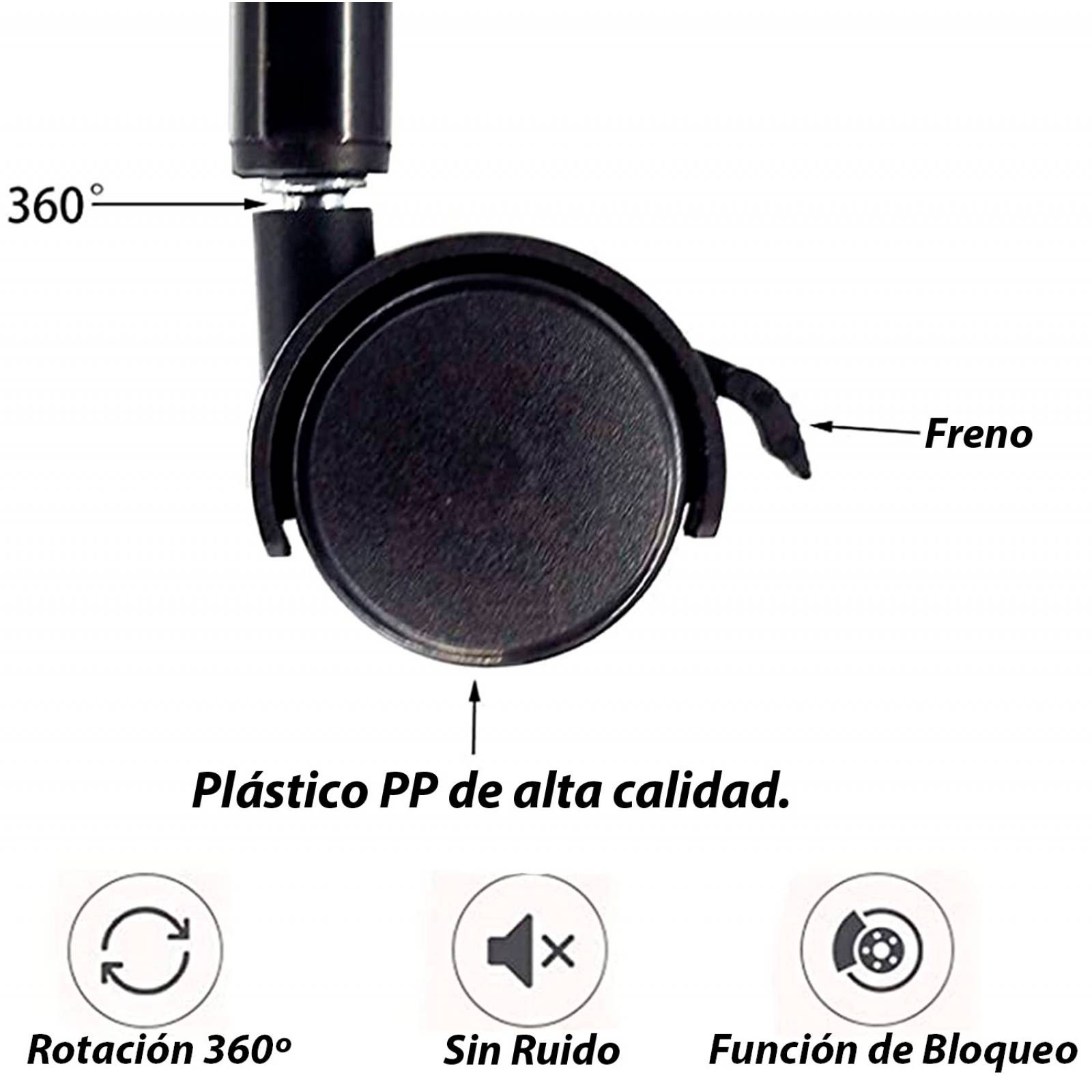 Carrito plegable de 3 niveles con ruedas giratorias multifuncional Benek