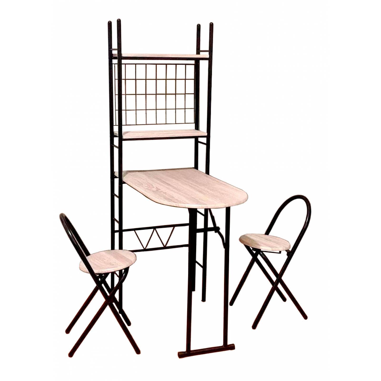 Desayunador Plegable C/2 Bancos de Cocina para Comedor