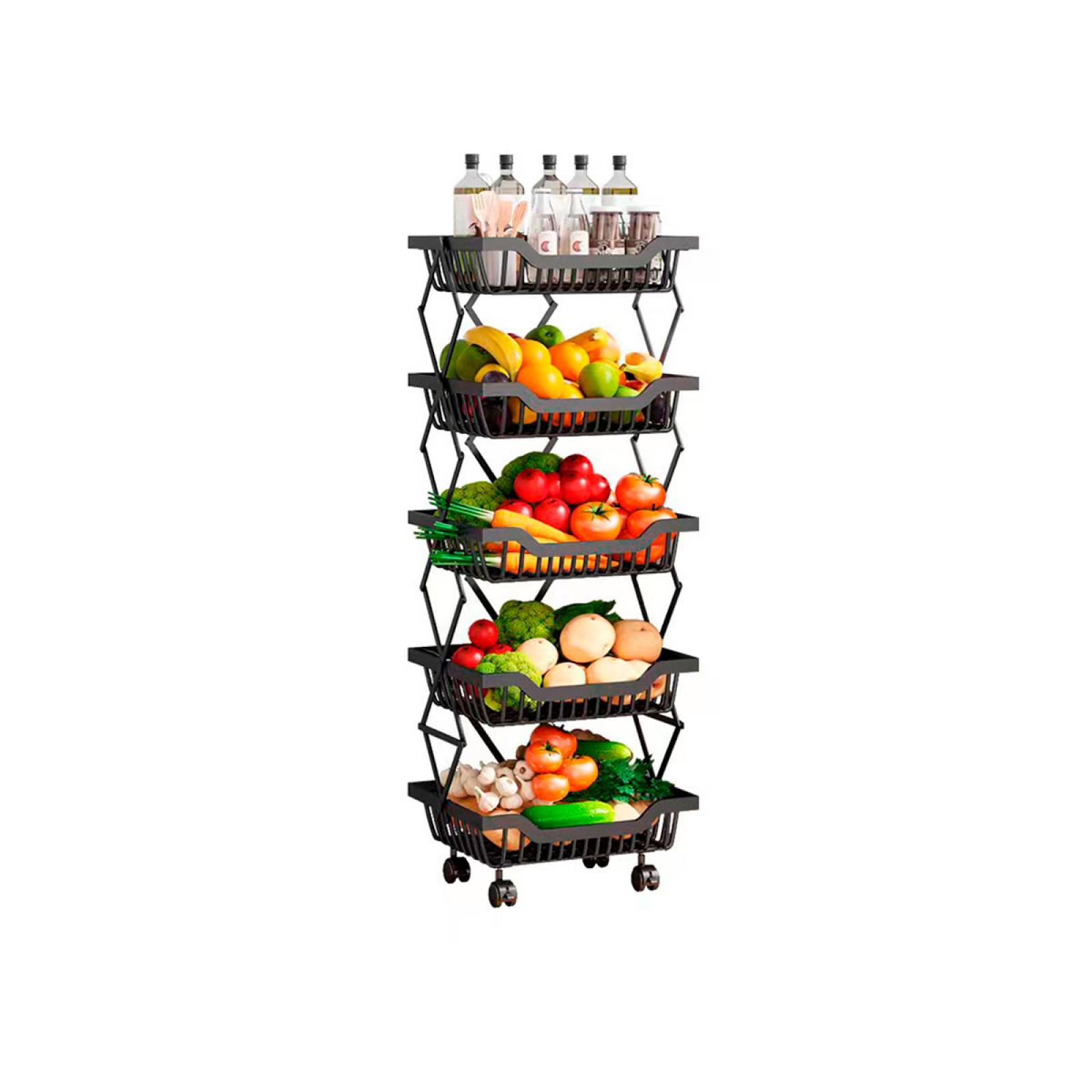 Organizador Plegable Frutero Alacena Cocina Despensa de 5 Niveles Gifu