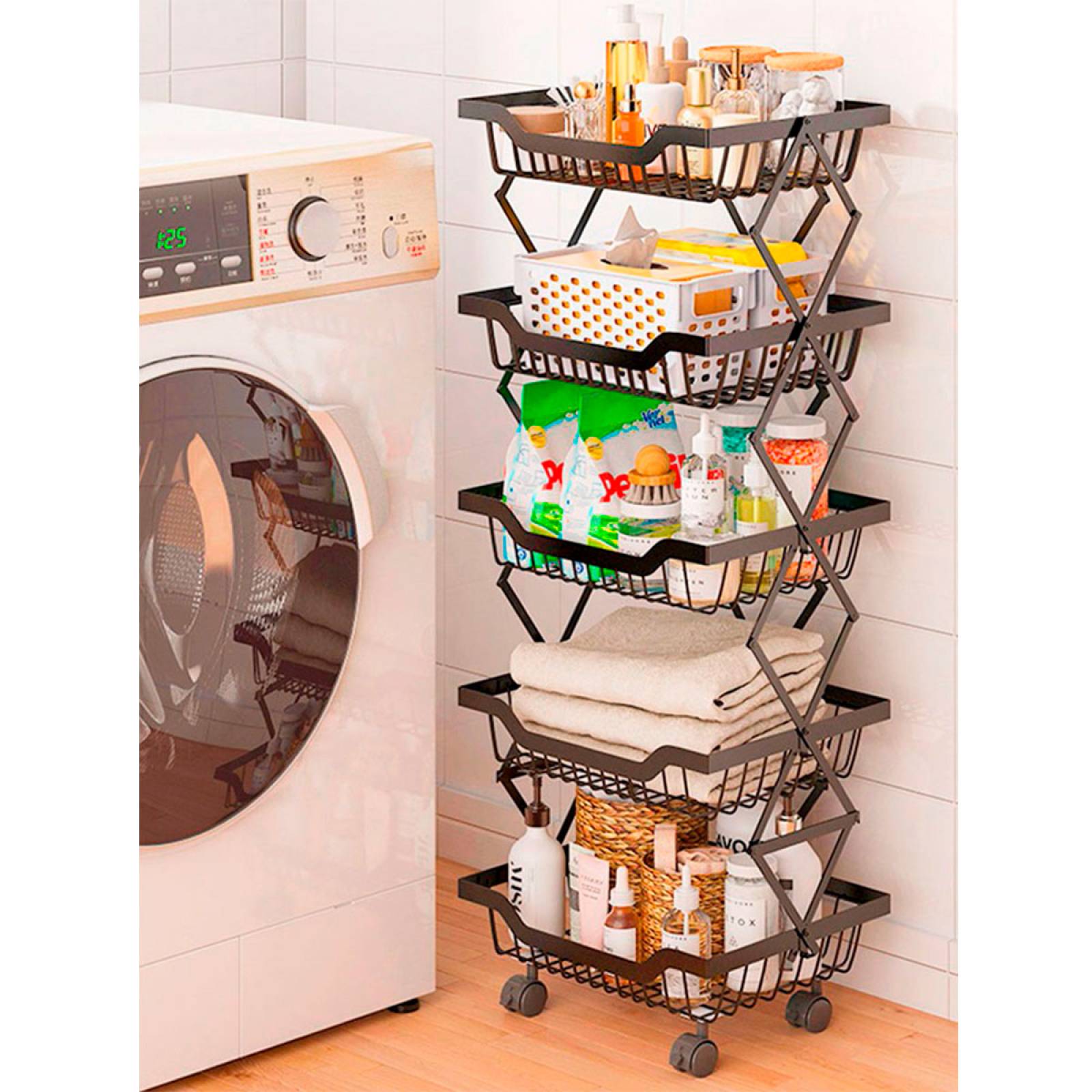 Organizador Plegable Frutero Alacena Cocina Despensa de 5 Niveles Gifu