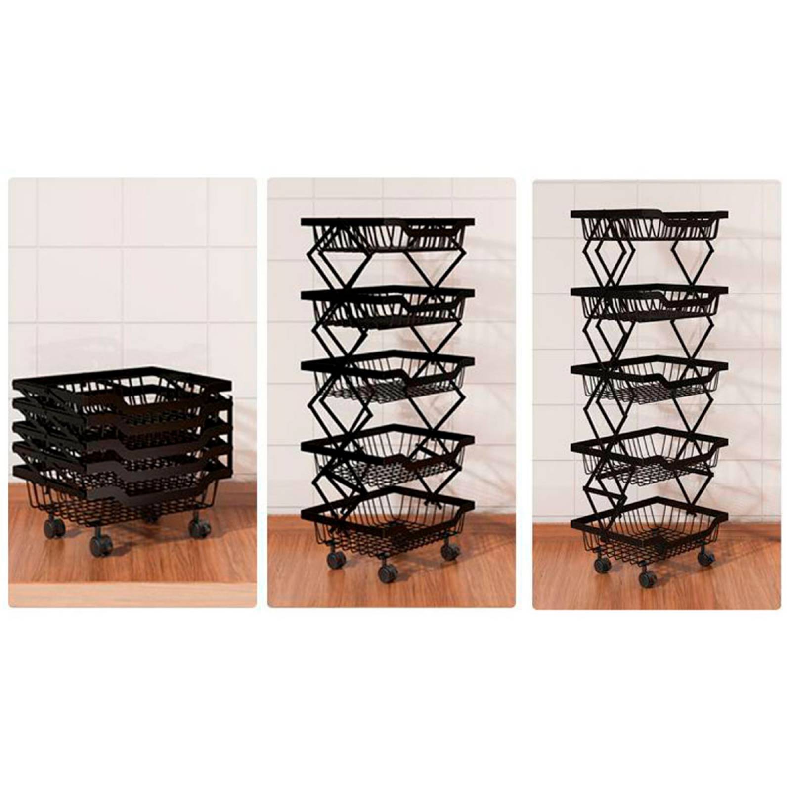 Organizador Plegable Frutero Alacena Cocina Despensa de 5 Niveles