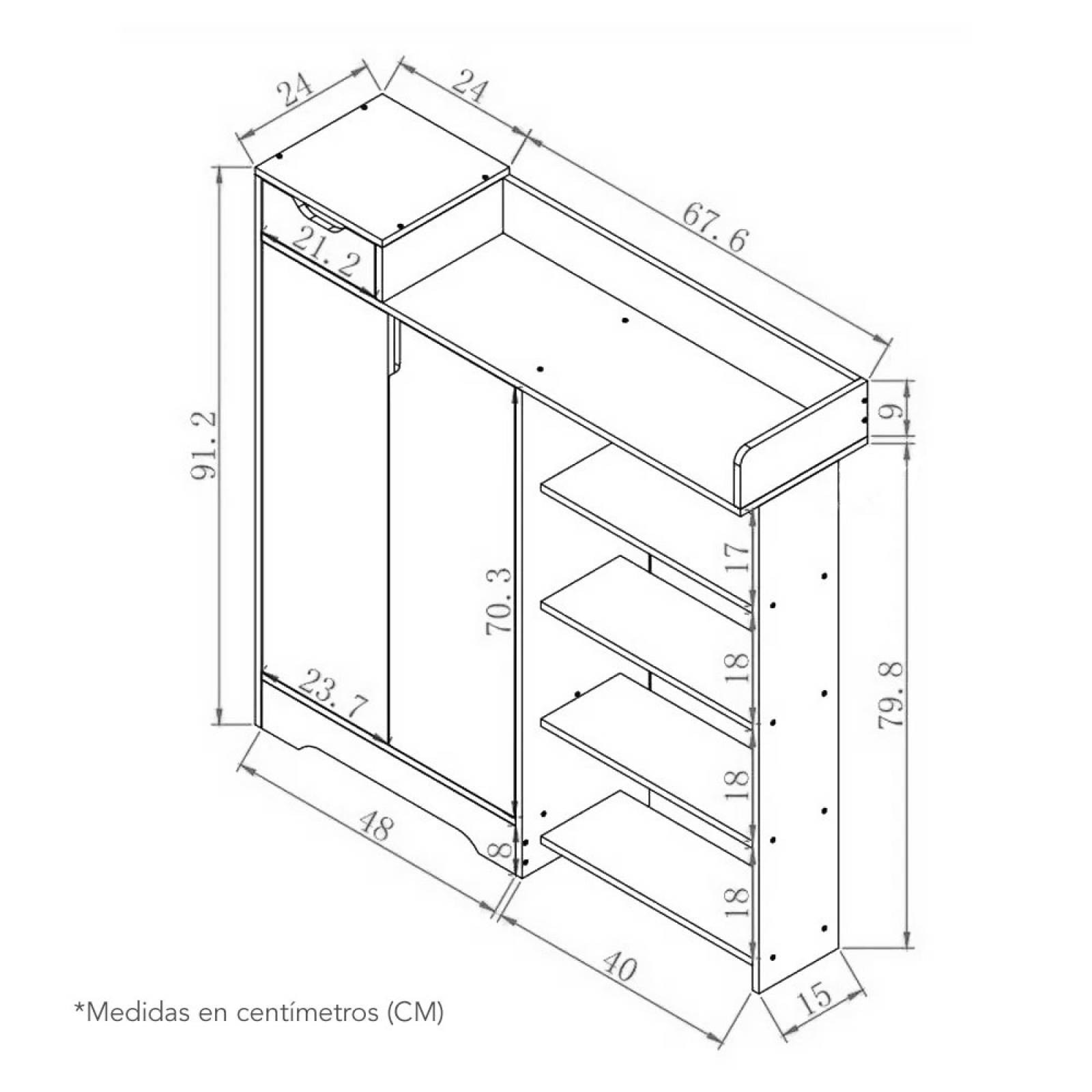 Zapatera Organizador Multiusos de 4 Niveles Bossa Mako