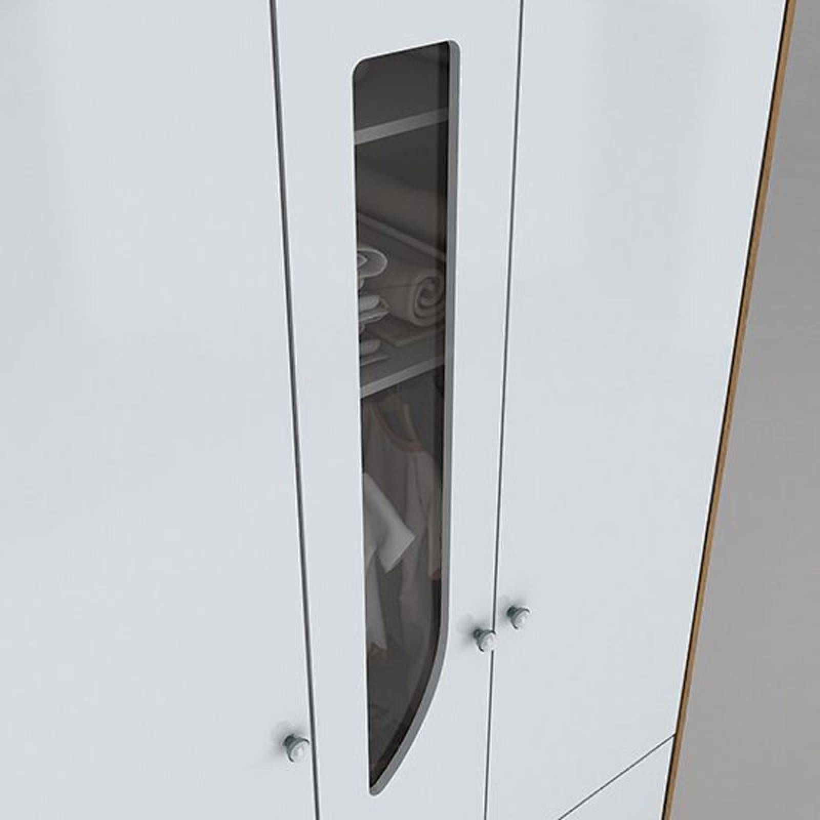 Ropero Pao de Mel 3 Puertas Rustico/Blanco