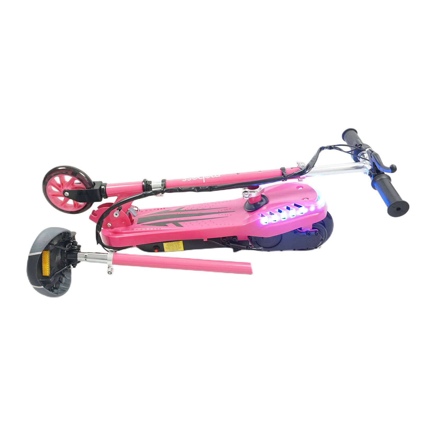 Scooter Patin Electrico Plegable Con Freno Para Niños Rosa