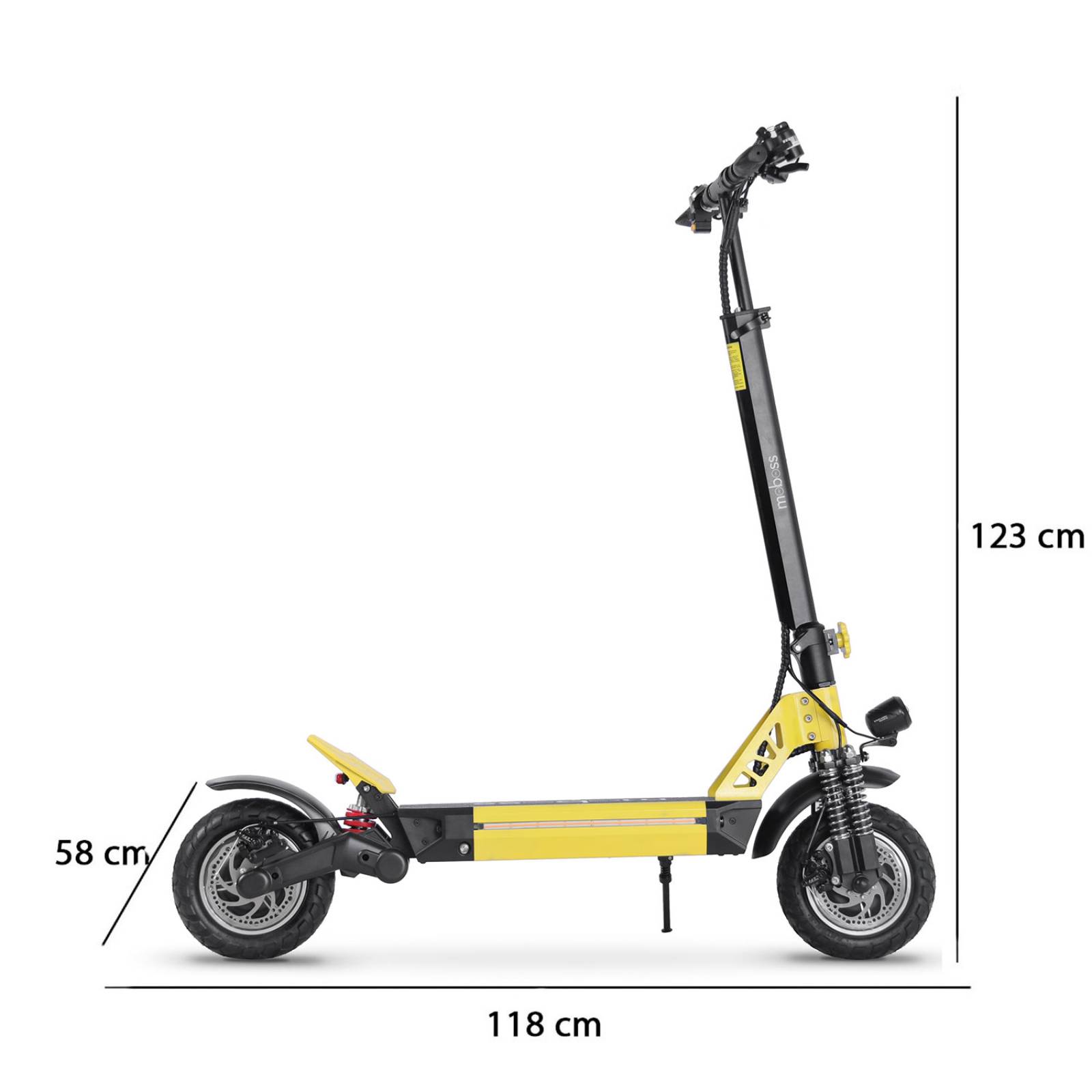 Scooter Eléctrico Plegable Moboss MBX3 Amarillo 75km/h.