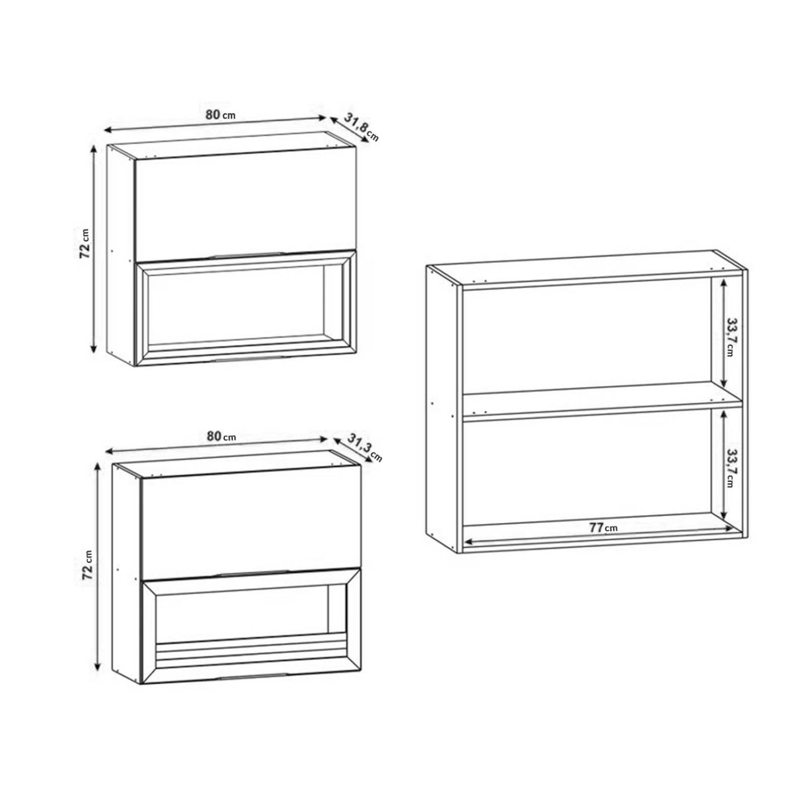 Cocina Modular Bossa Milán Nogal/Ripado
